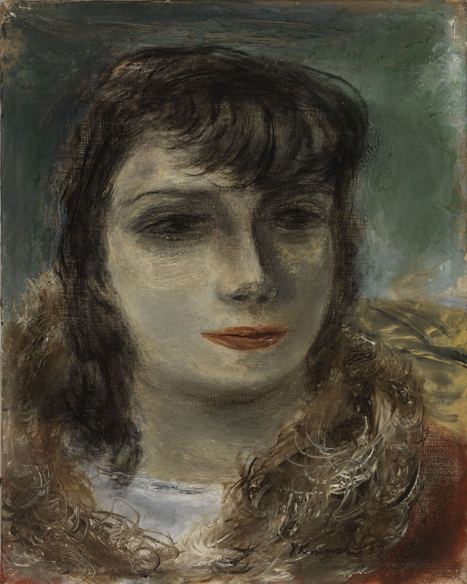 Head of a Young Girl by Yasuo Kuniyoshi