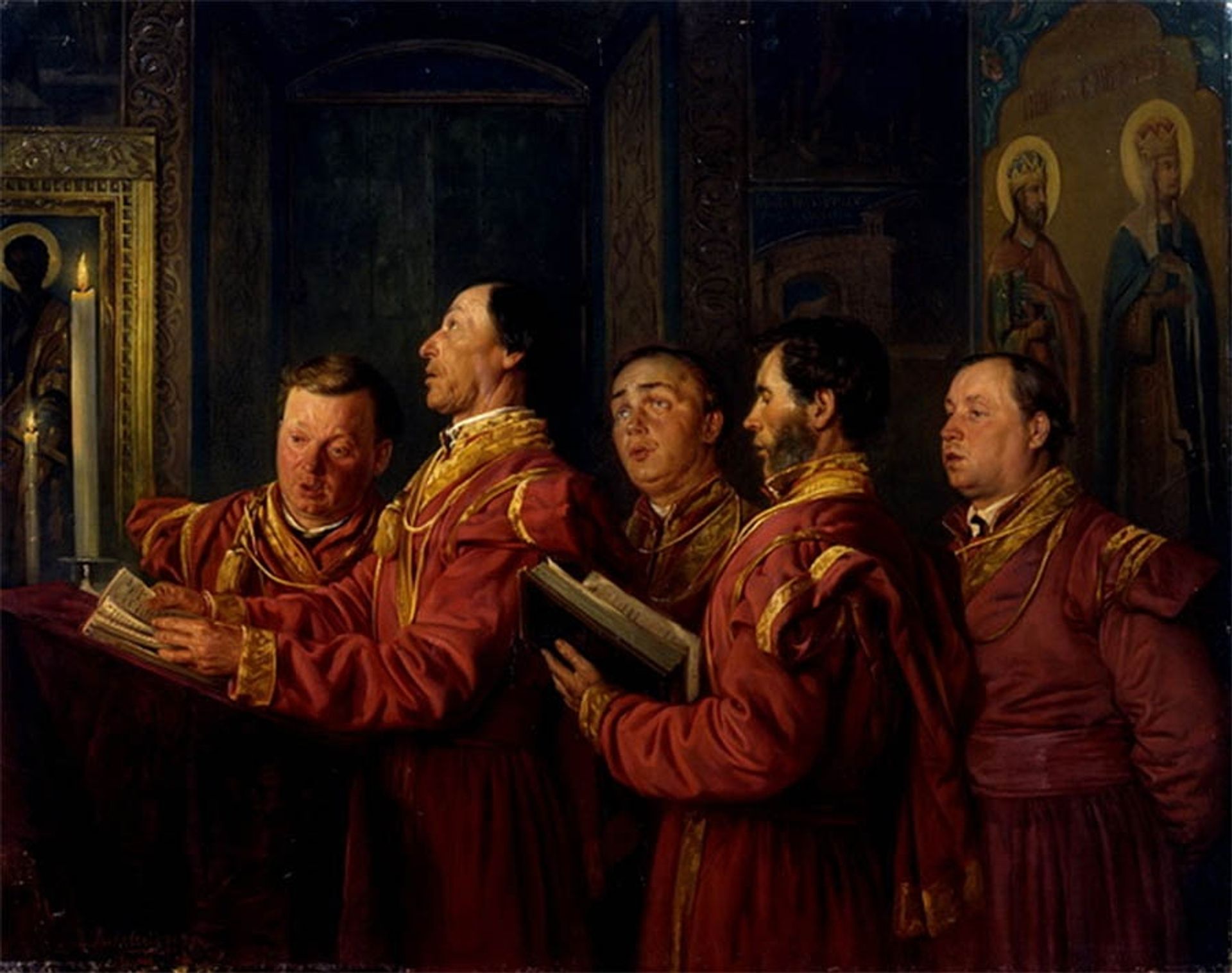Singers on the kliros by Vladimir Makovsky