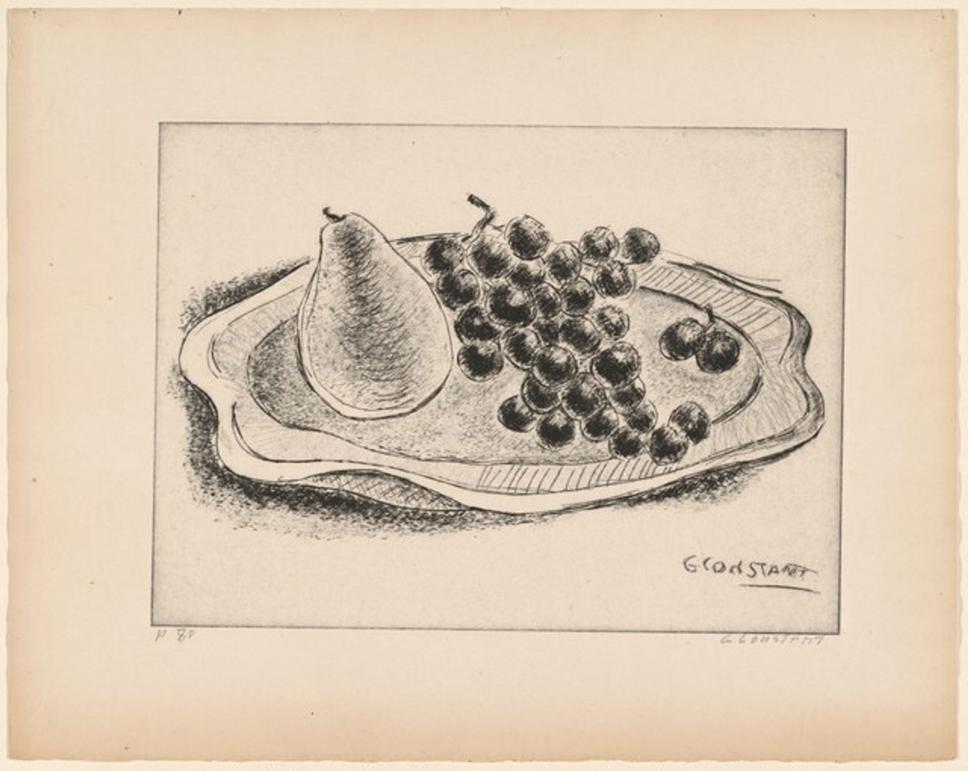 Grapes and a Pear by George Constant