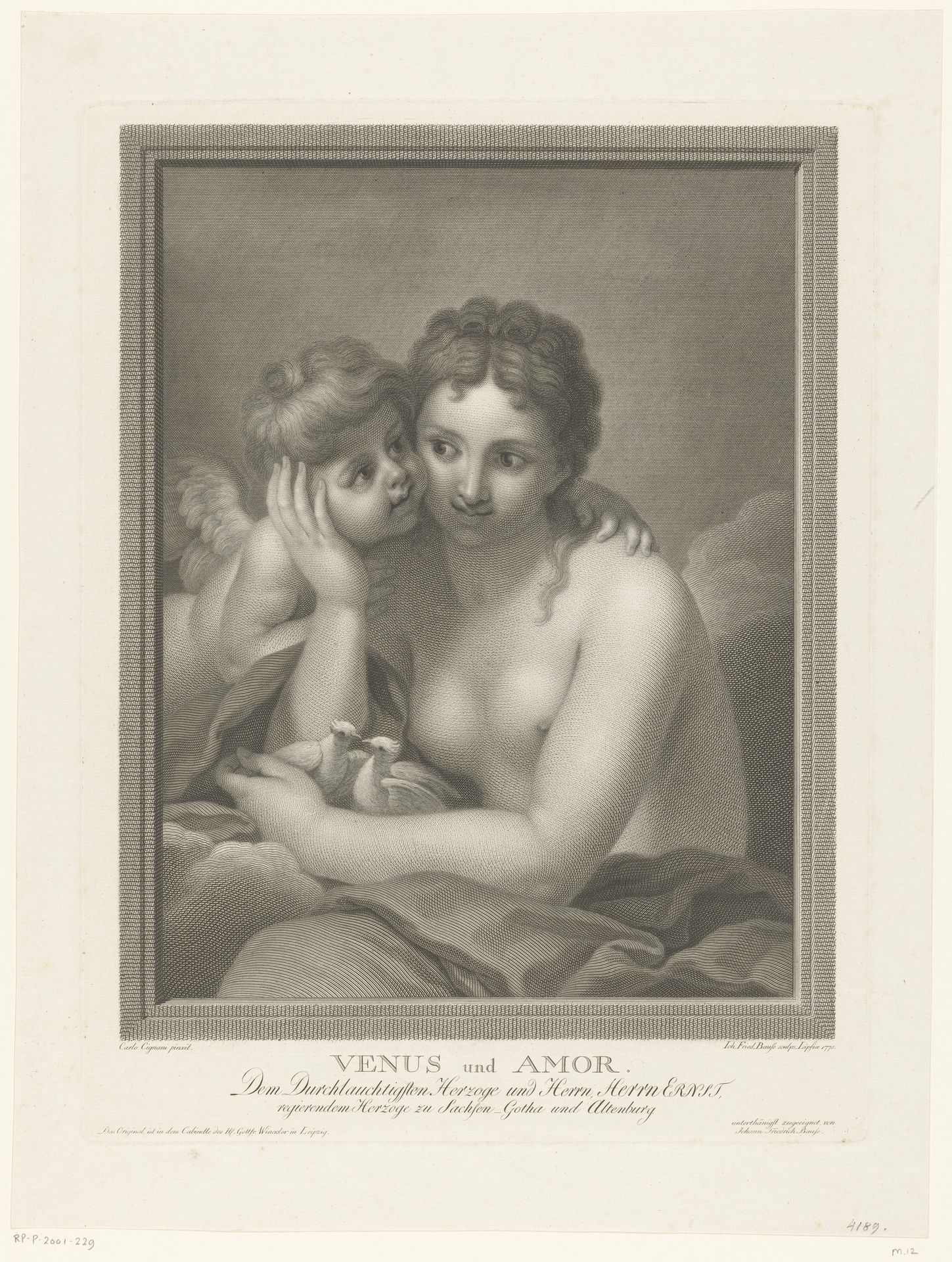 Venus en Amor by Johann Friedrich Bause