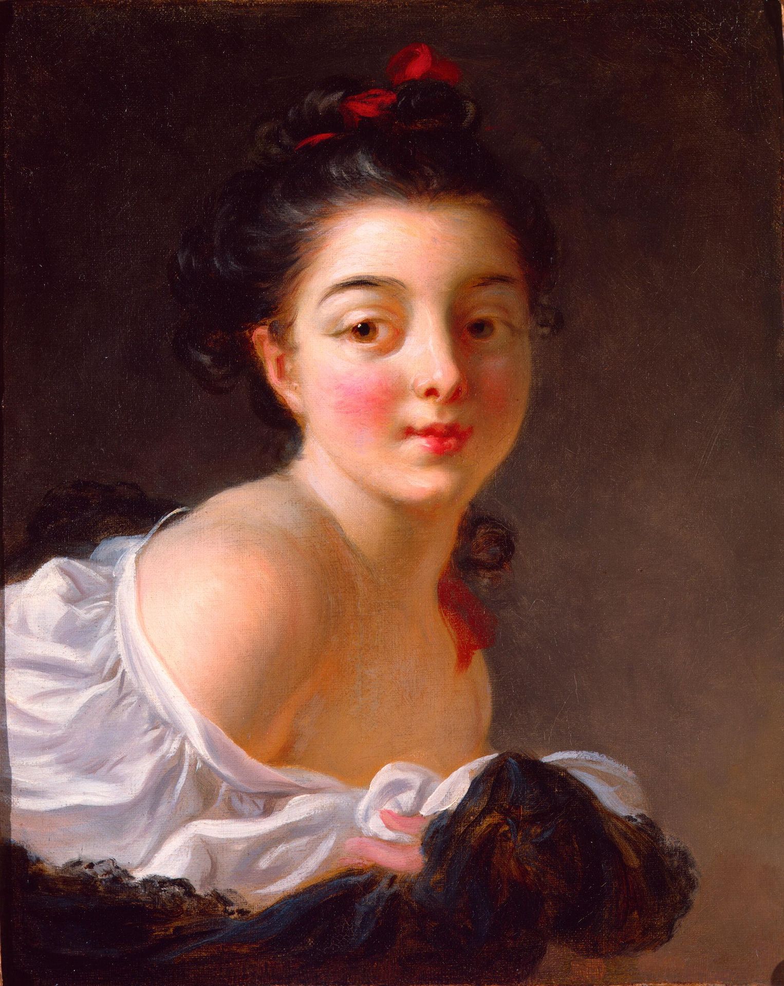 Young Woman with Brown Hair by Jean-Honoré Fragonard