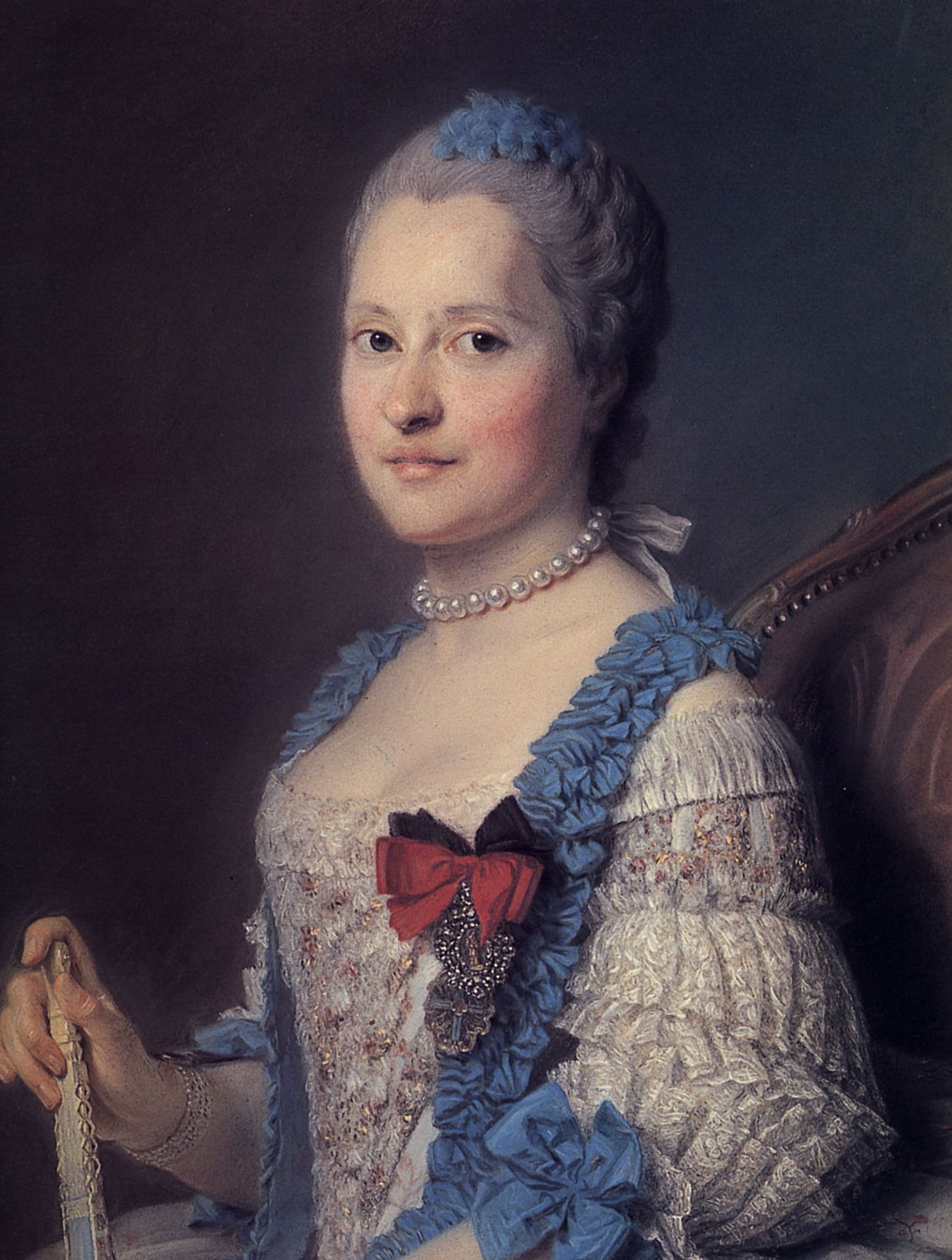 Marie Josephe of Saxony by Maurice Quentin de La Tour
