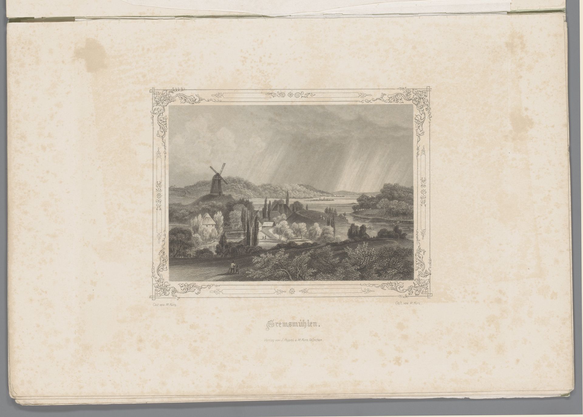 Gezicht op een molen bij Malente-Gremsmühlen by Georg Michael Kurz