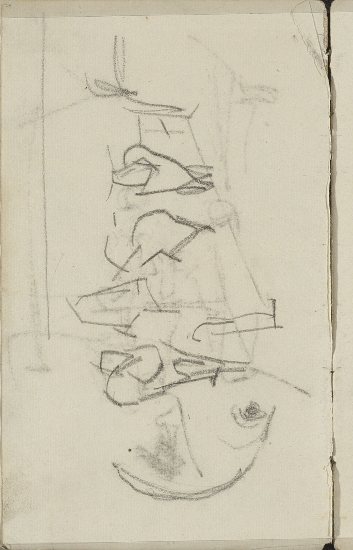 Studieblad met dieren en een hoofd by George Hendrik Breitner