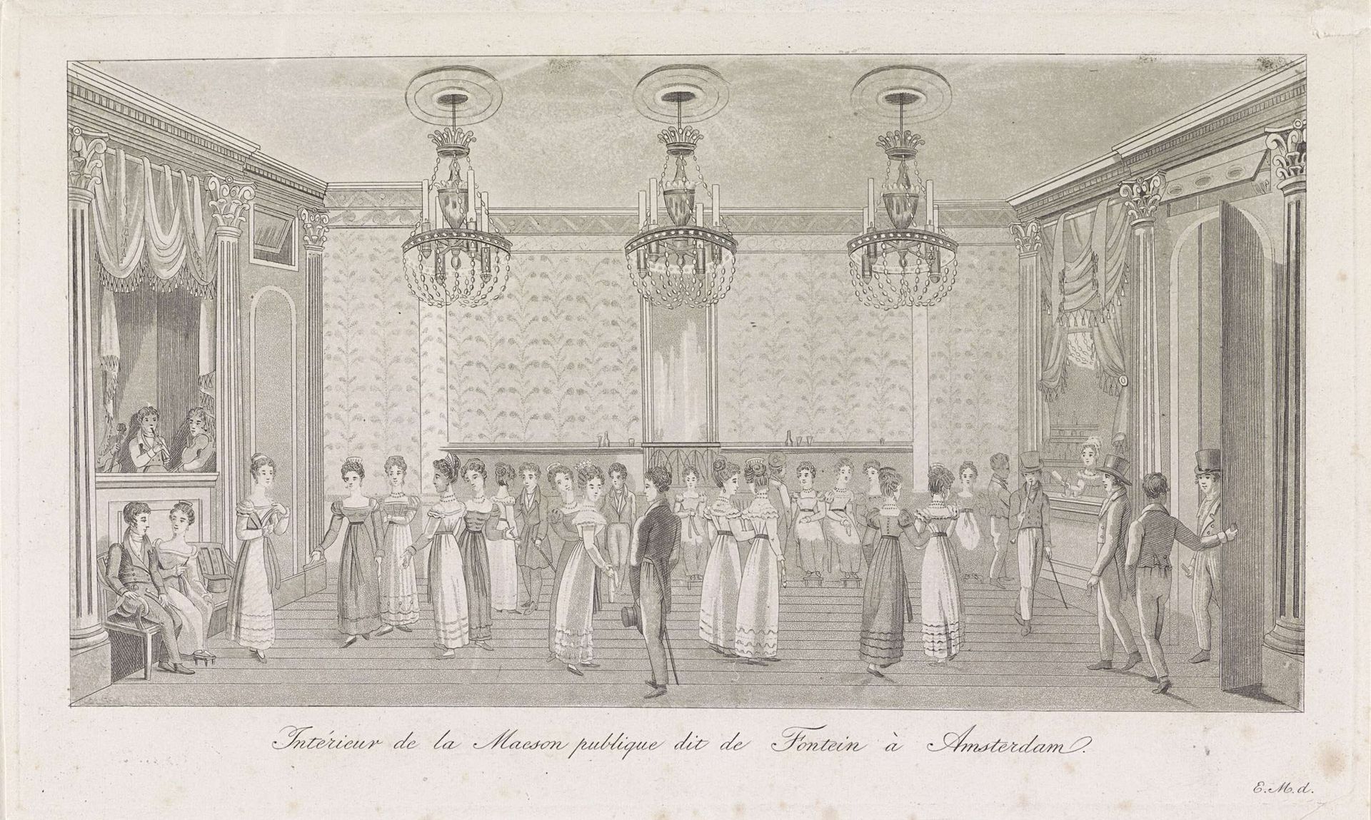 Interieur van De Fontein te Amsterdam, ca. 1820 by Anonymous