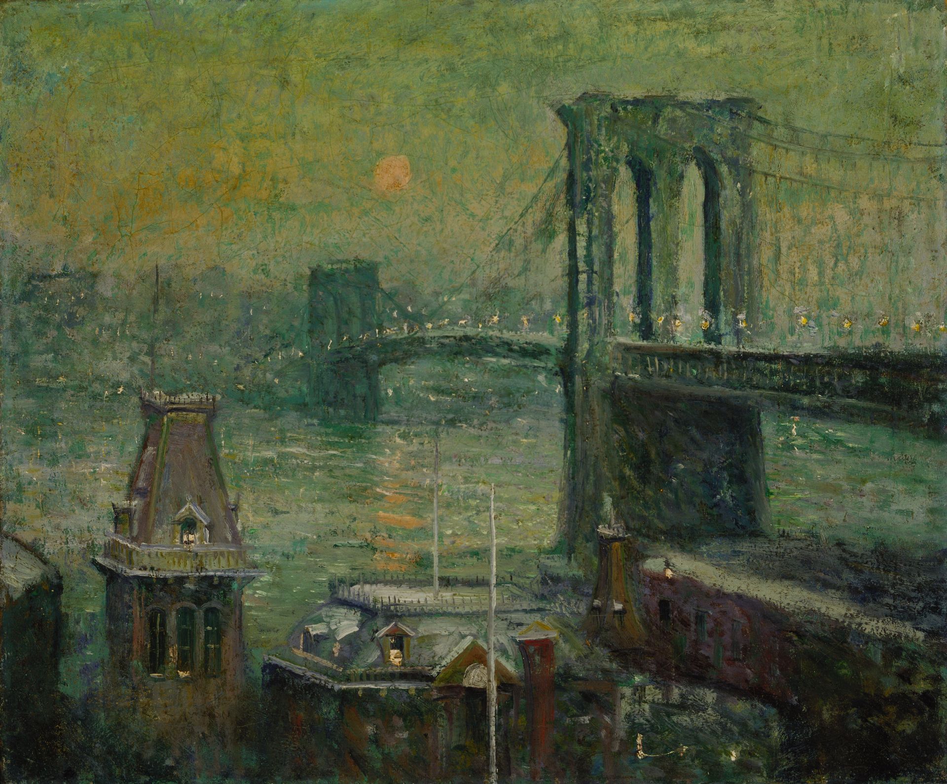 Brooklyn Bridge by Ernest Lawson