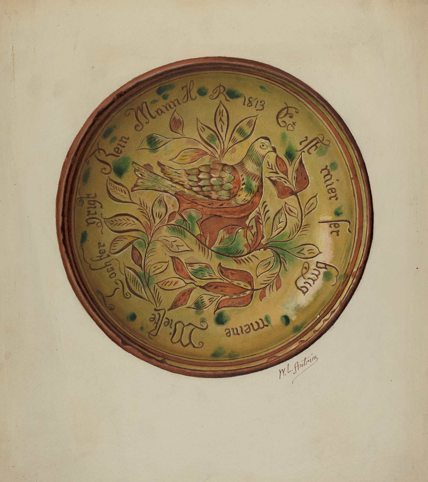 Pa. German Plate by William L. Antrim