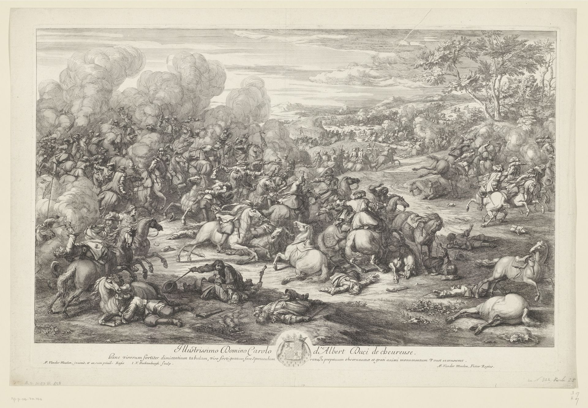 Cavalerie-gevecht opgedragen aan de hertog van Chevreuse by Jan van Huchtenburg