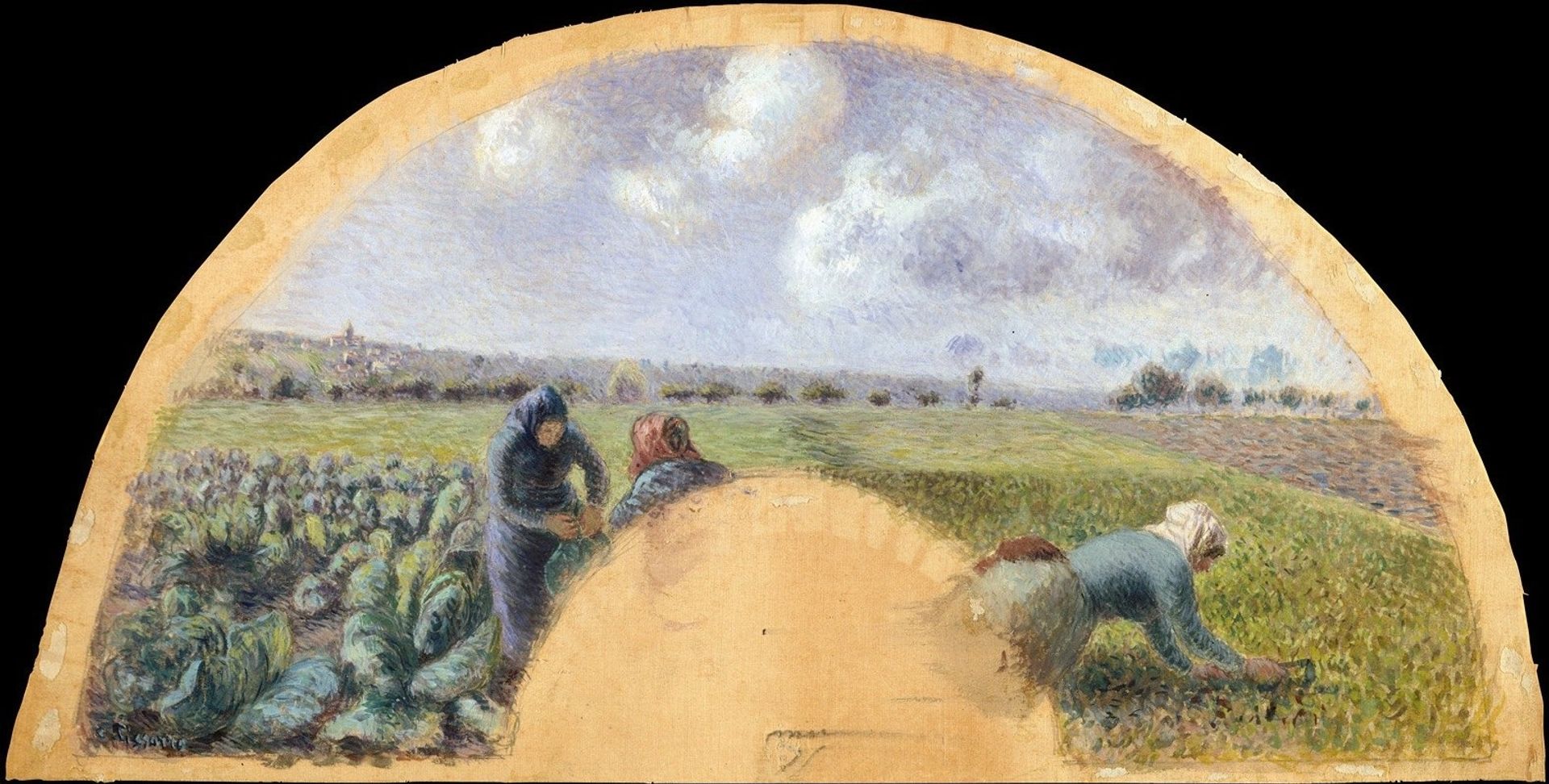 The Cabbage Gatherers by Camille Pissarro