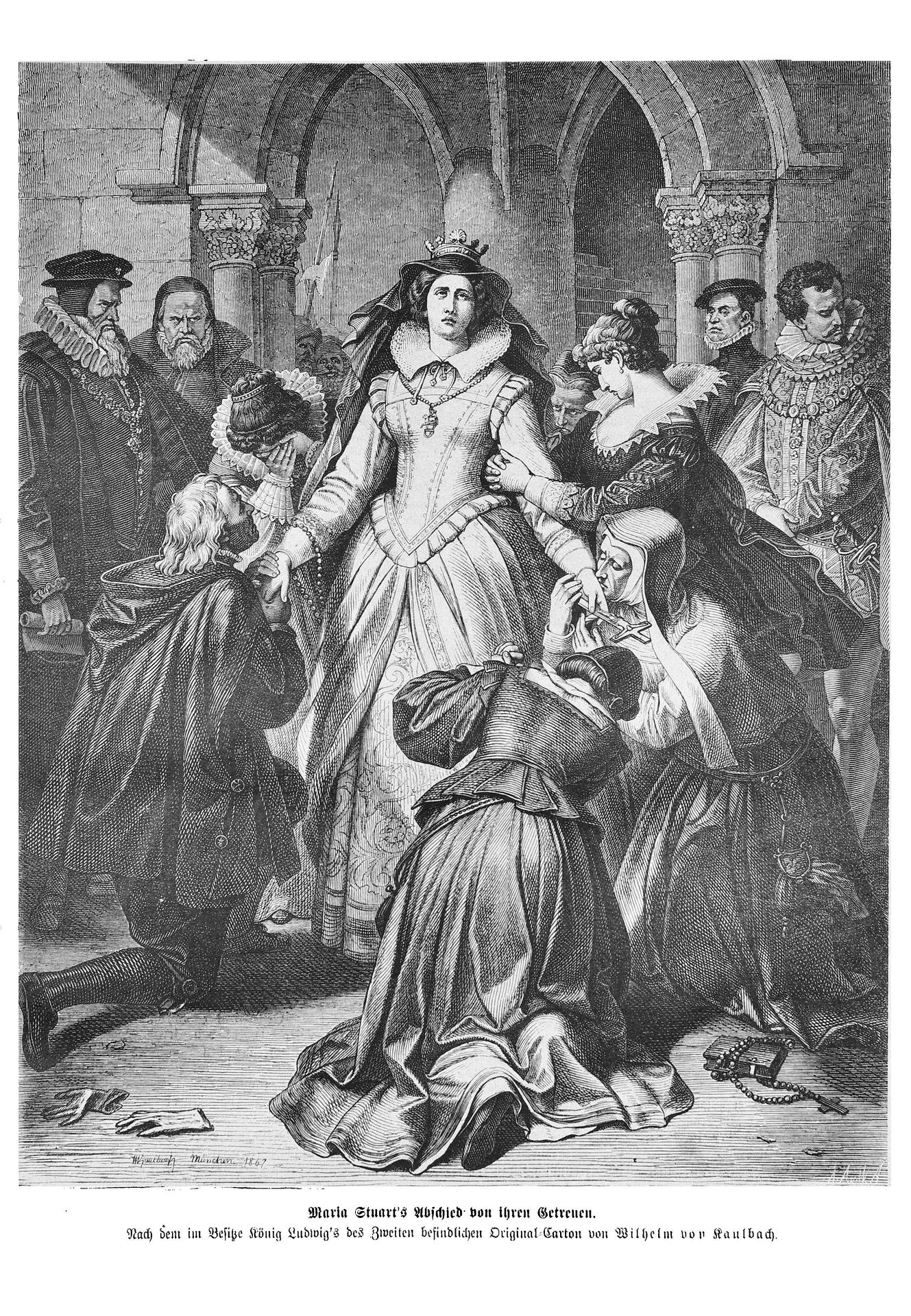 Maria Stuart’s Abschied von ihren Getreuen by Wilhelm von Kaulbach