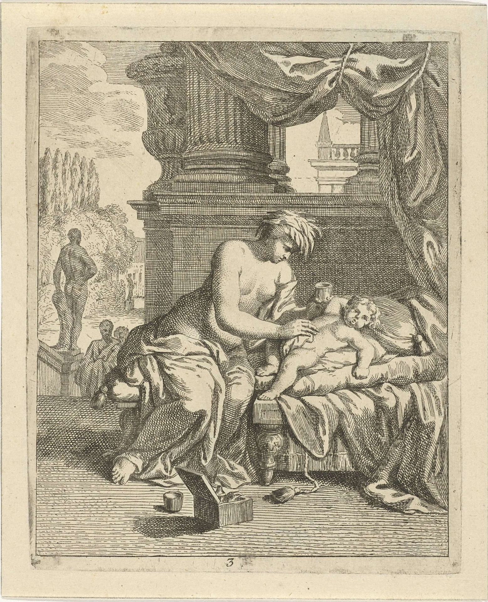 Thetis smeert Achilles in met ambrosia by J. Alexander Janssens
