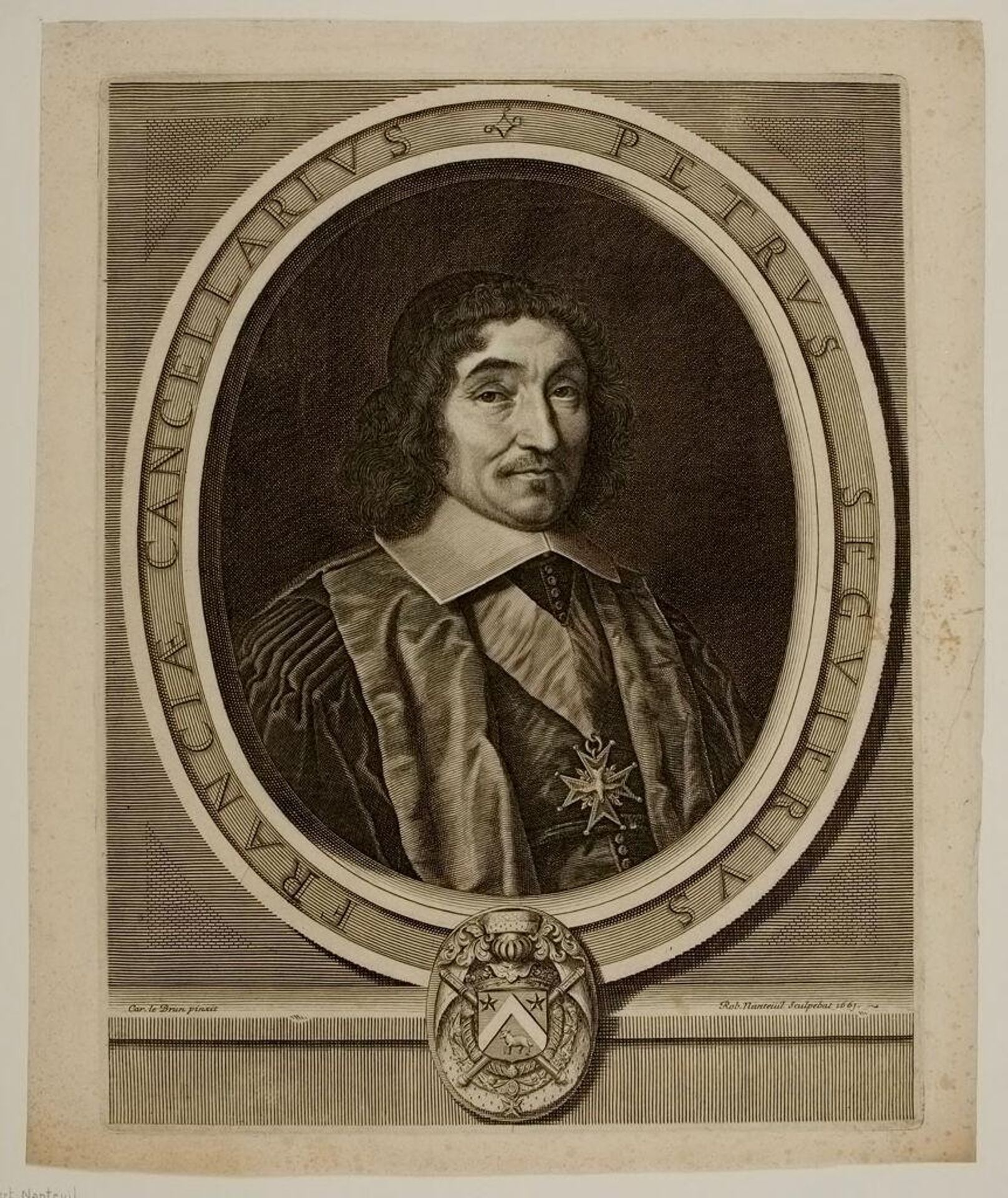 Chancelier Pierre SÃ©guier, Duc de Villemor et de Saint-LiÃ©baut, Comte de Gien, etc. by Robert Nanteuil