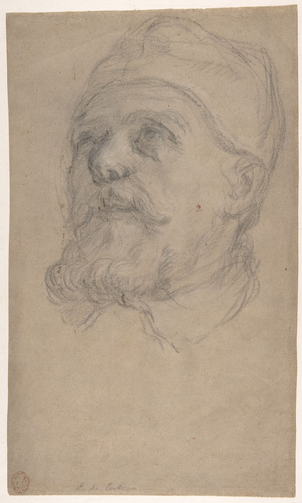 Head of Pope Urban VIII (Maffeo Vincenzo Barberini) (recto); An Outstretched Arm (verso) by Pietro Locatelli