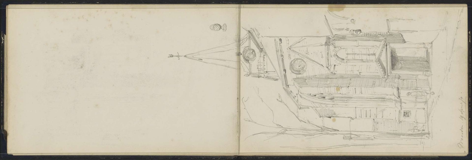 Gezicht op de Petruskerk in Woerden by Cornelis Springer