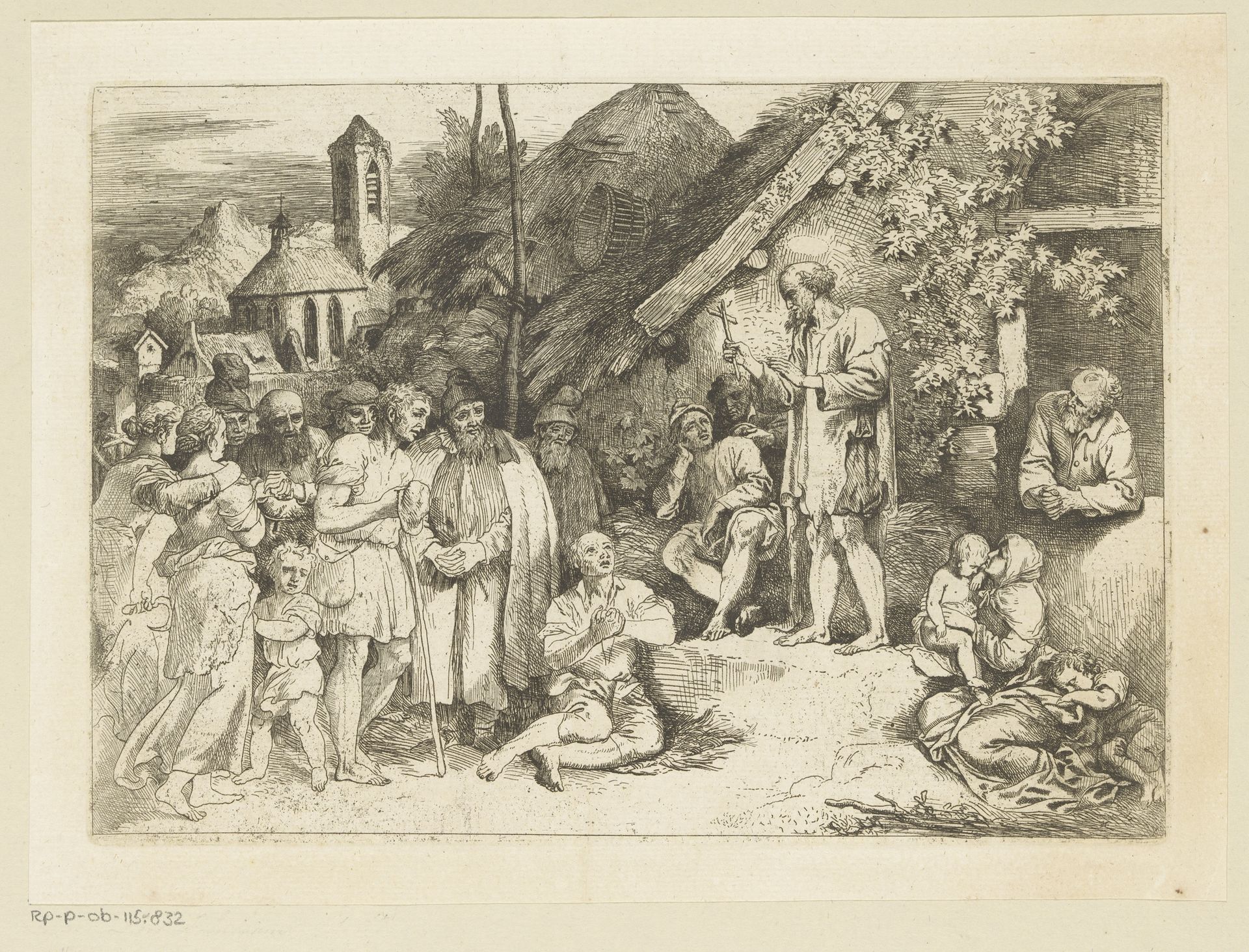 Heilige Jakobus predikt by Christian Wilhelm Ernst Dietrich