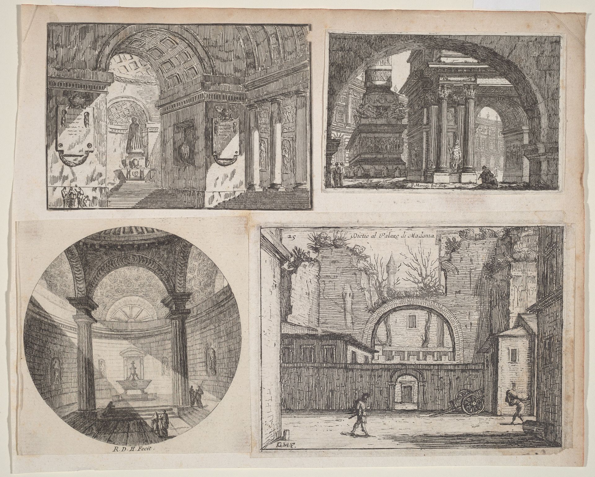 Porch before a Circular Temple by Pierre Moreau