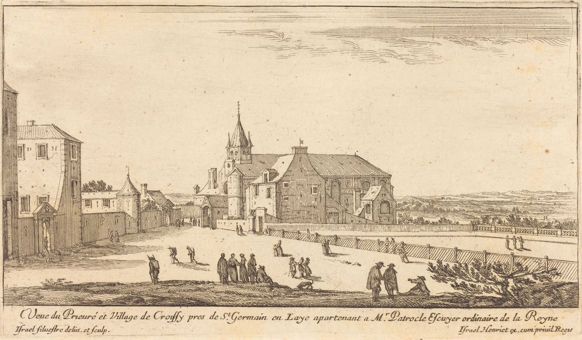 Veue de Prieure et Village de Croissy by Israel Silvestre
