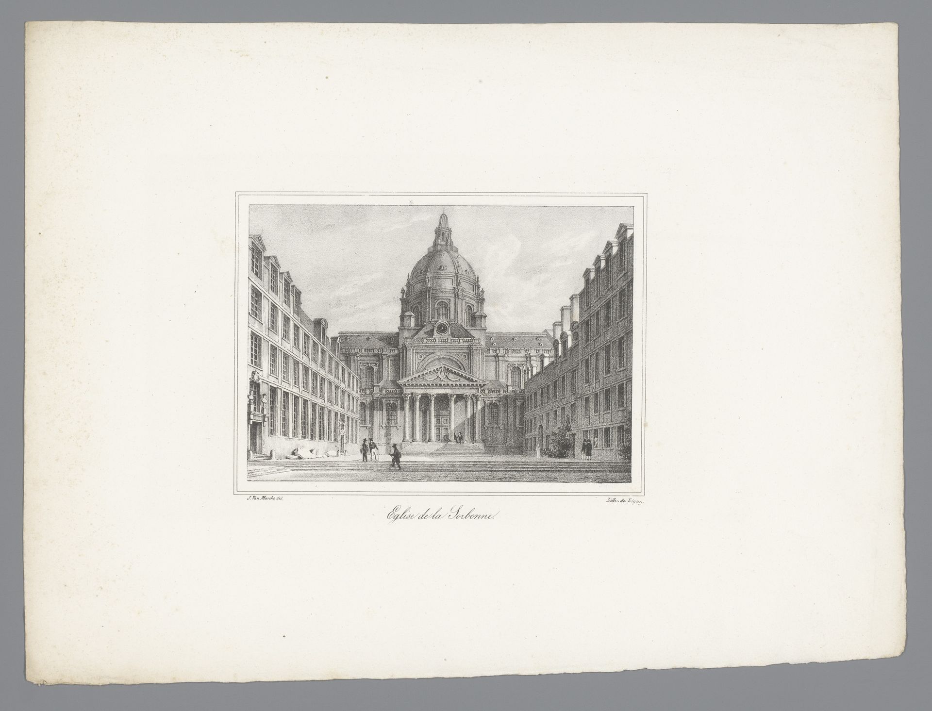 Gezicht op de Chapelle de la Sorbonne by Jean Baptiste van Marcke