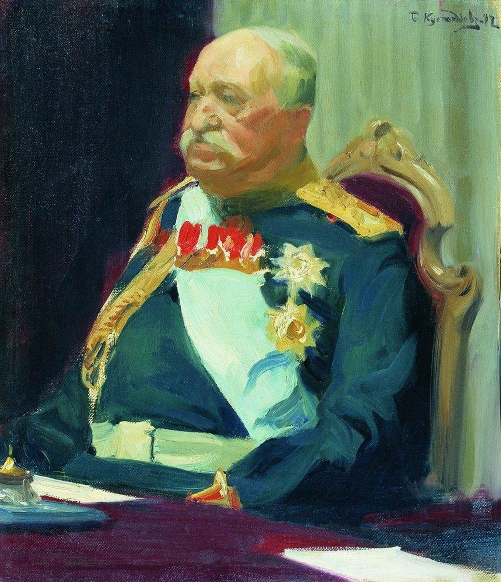 Portrait of Count N.P. Ignatieff by Boris Kustodiev