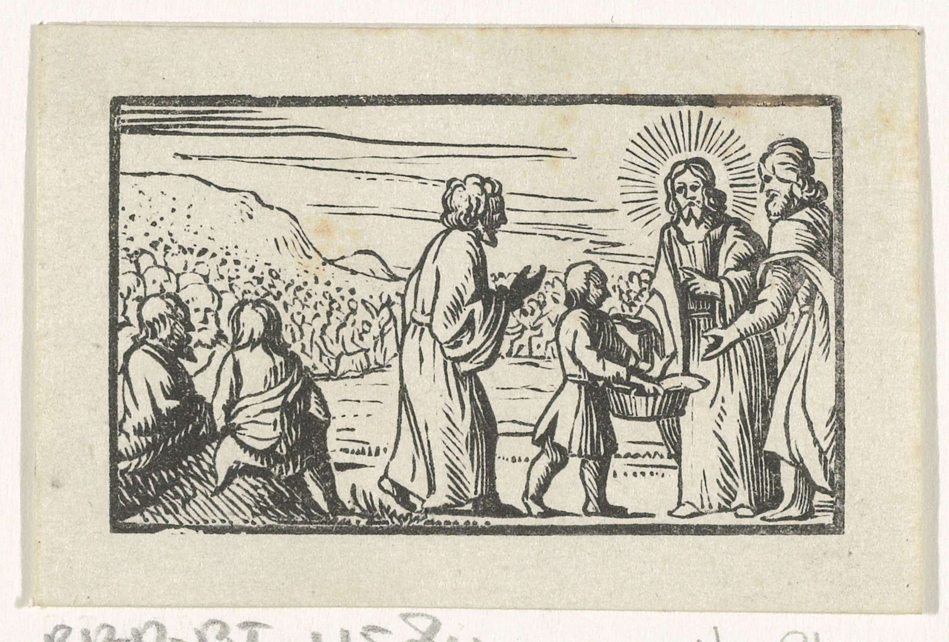 Vermenigvuldiging van de broden en de vissen by Dirck de Bray