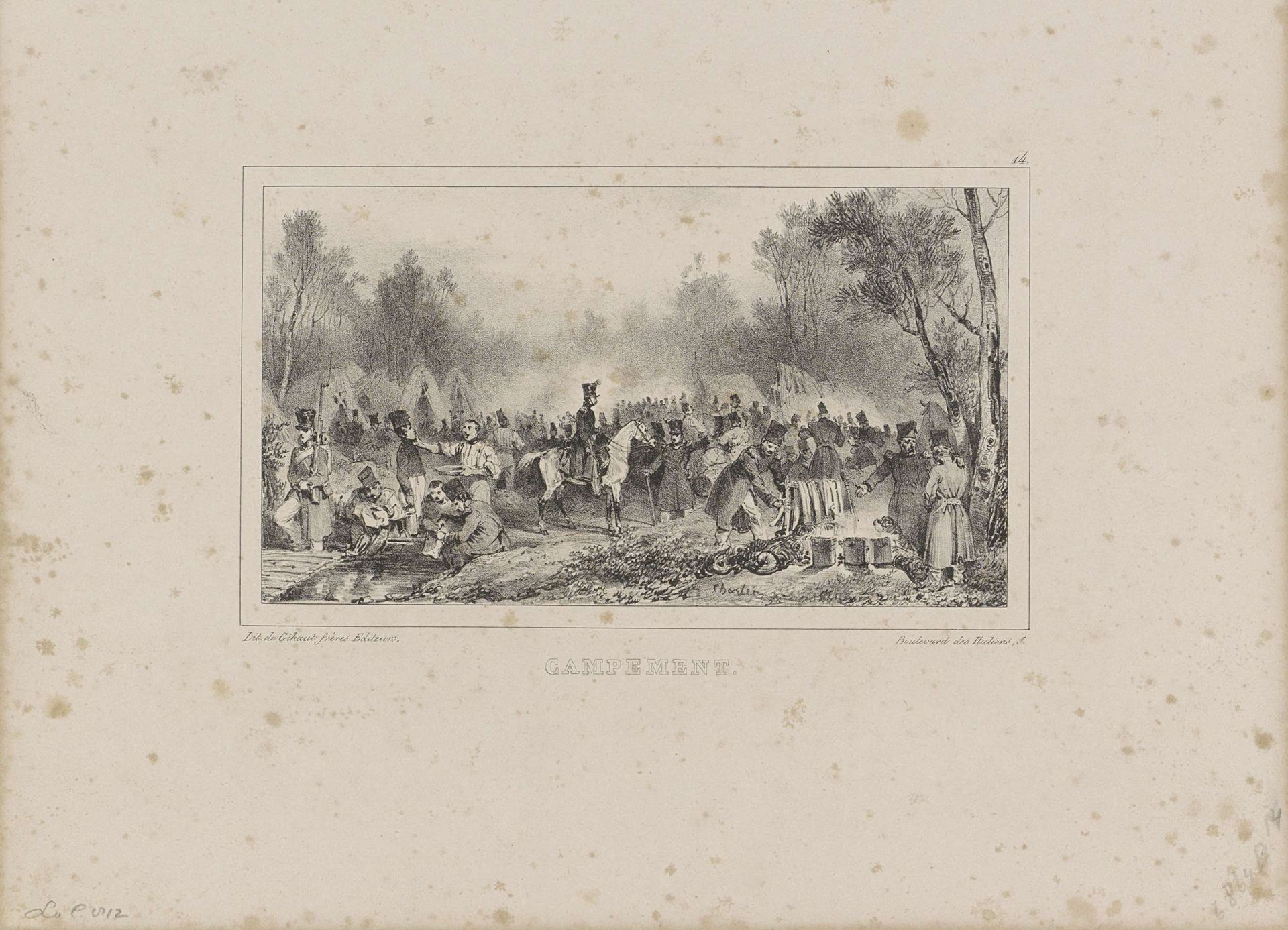 Legerkamp, 1832 by Nicolas Toussaint Charlet