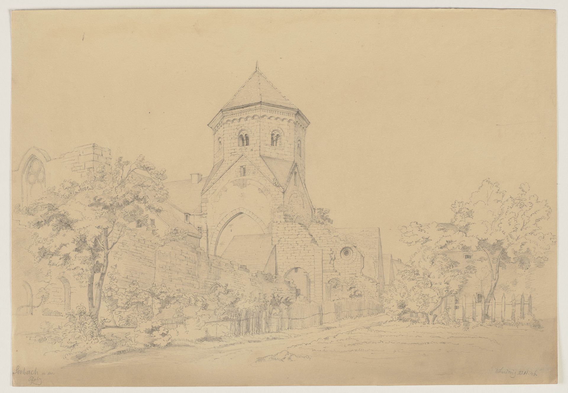 Klosterkirche Sankt Laurentius in Seebach by Friedrich Wilhelm Ludwig