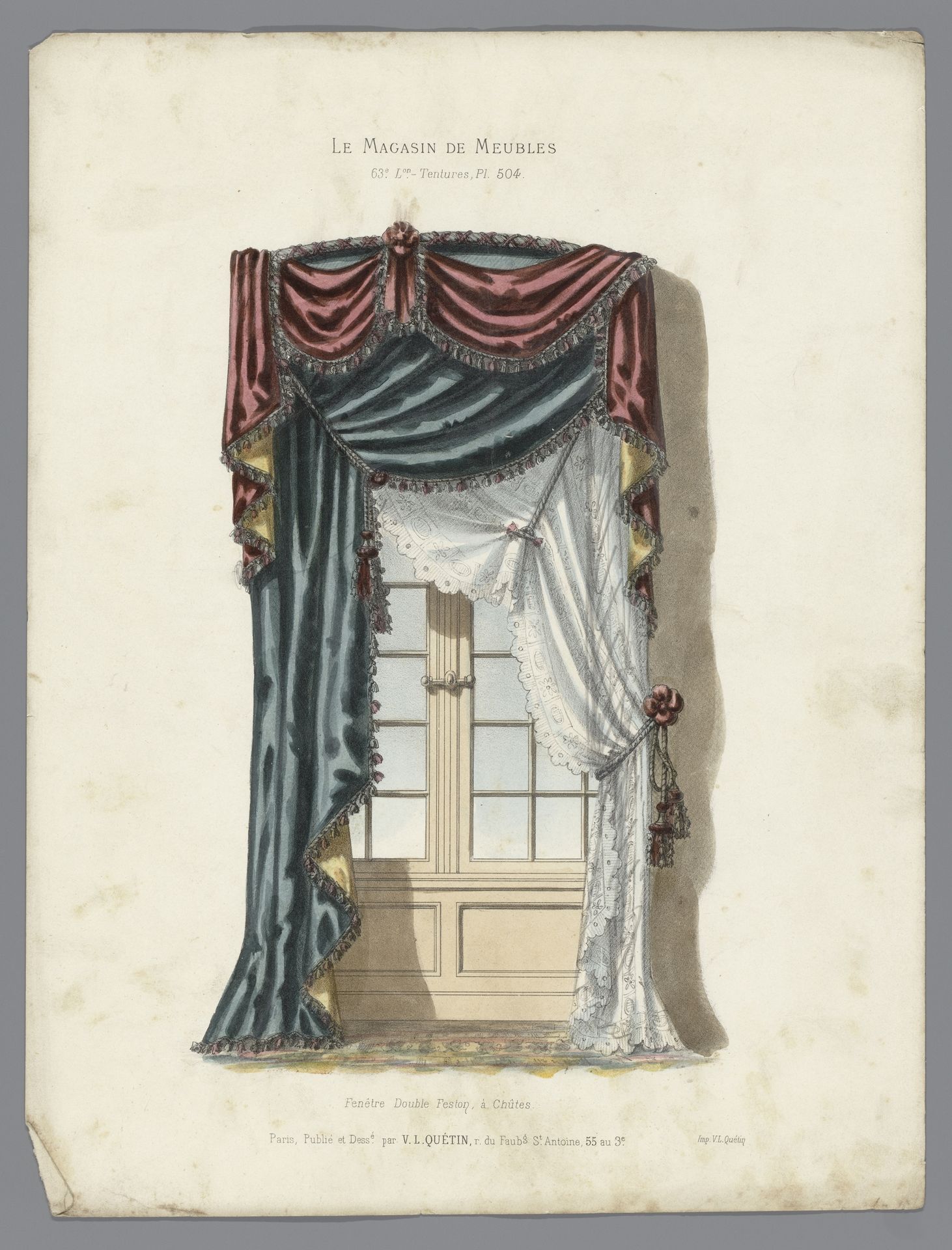 Venster met gordijnen by Anonymous