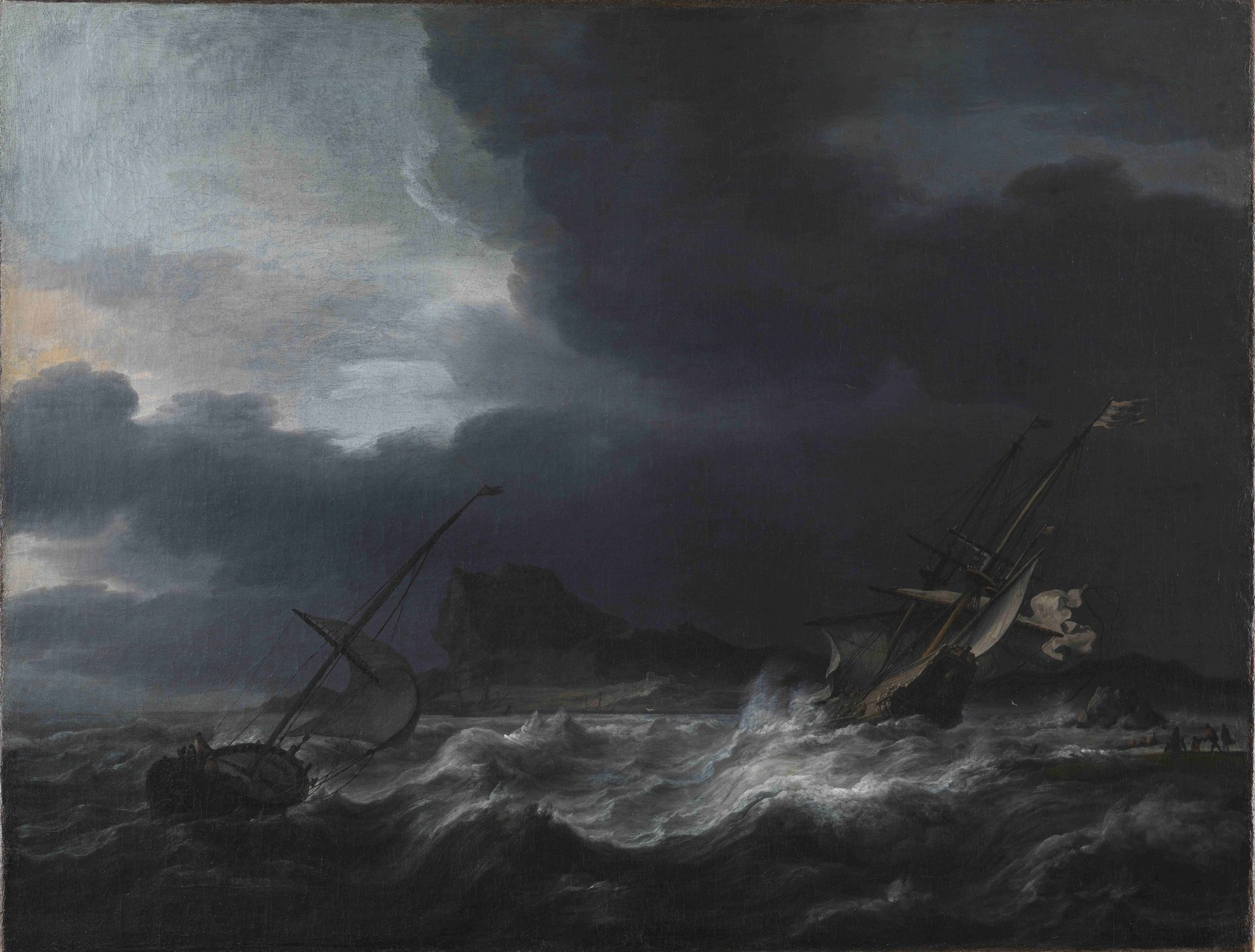 Gale off Rocky Coast by Jan Theunisz. Blanckerhoff