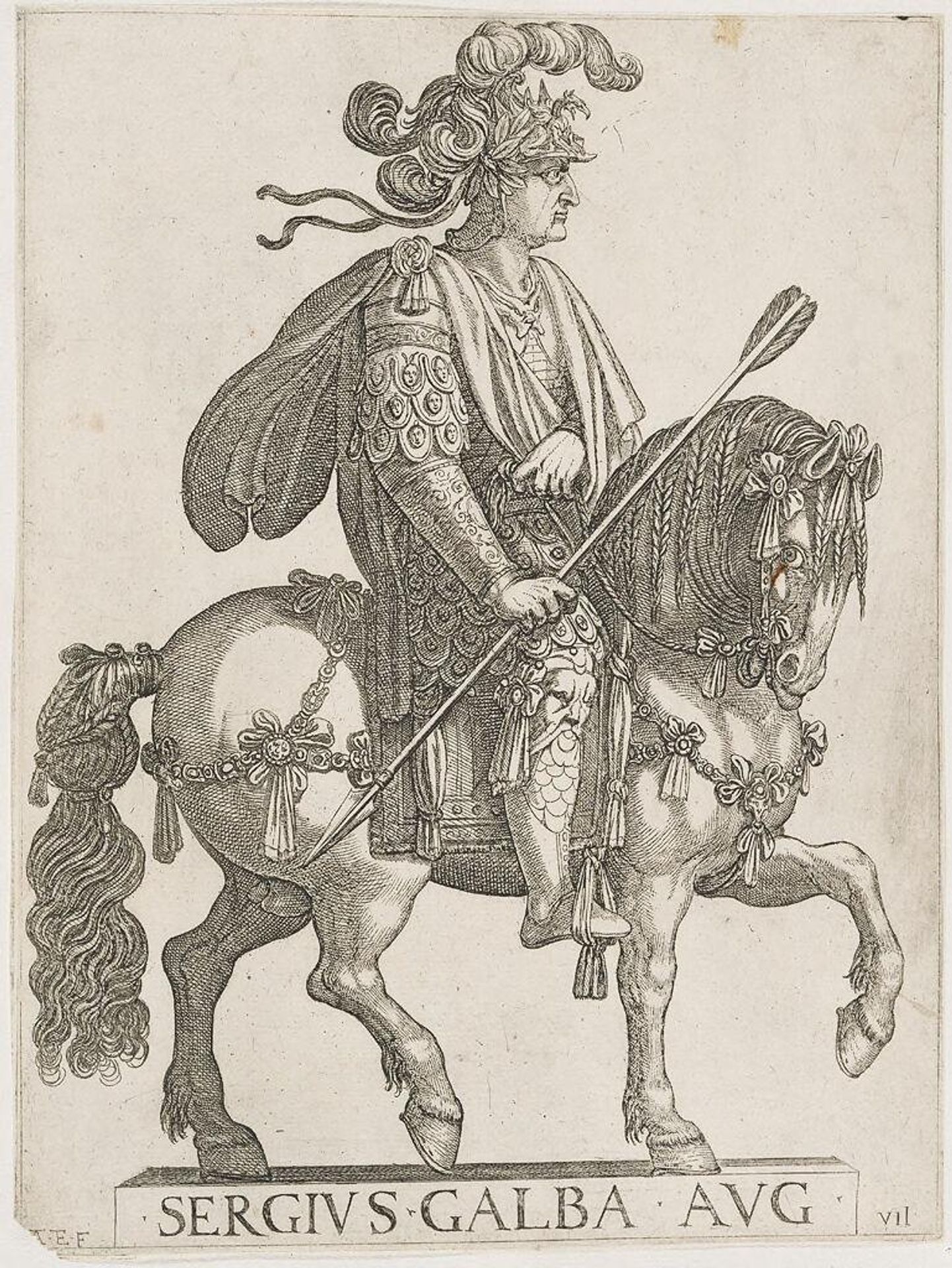 Emperor Galba on Horseback by Antonio Tempesta