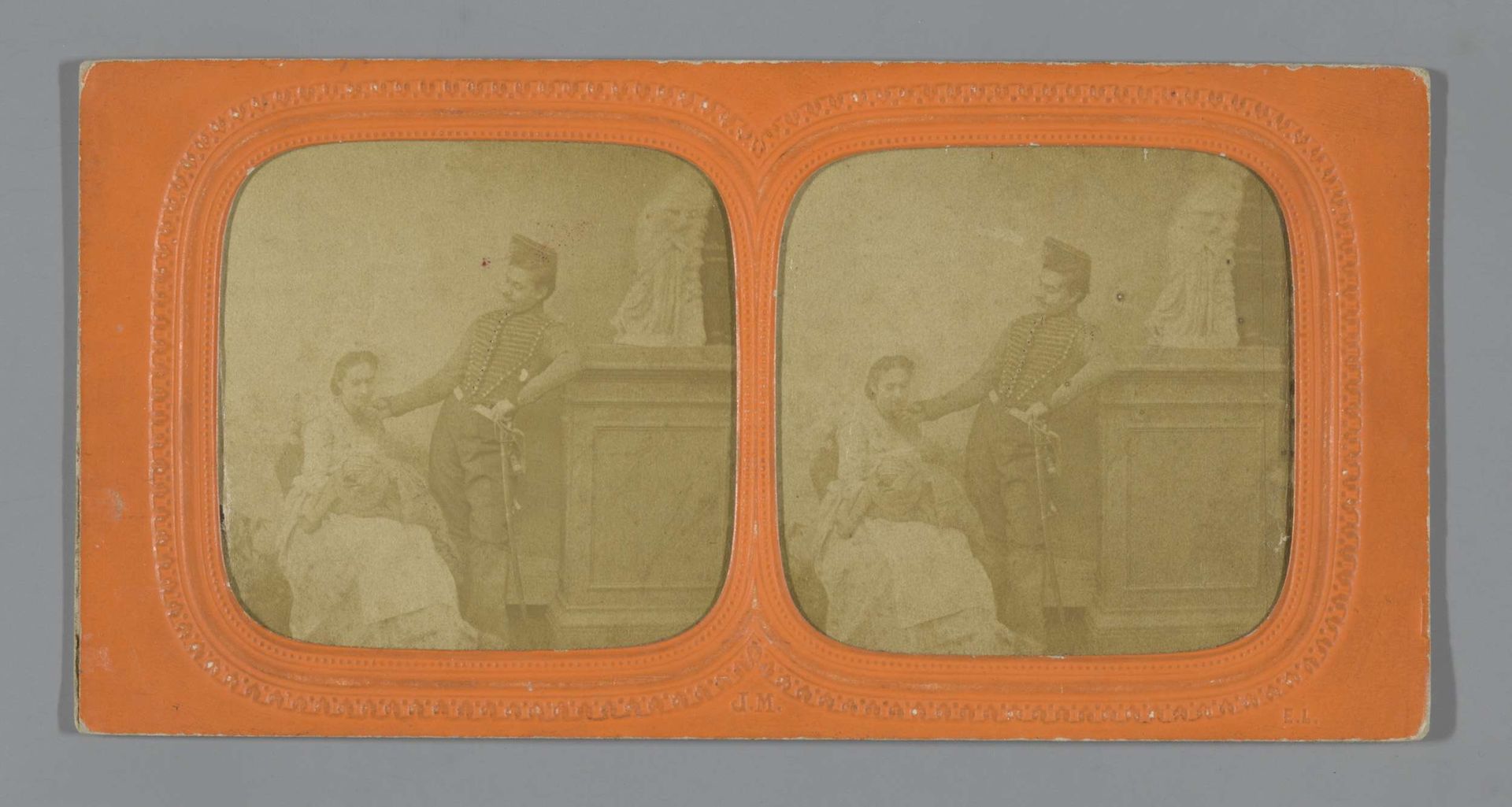 Soldaat en jonge vrouw by Jules Marinier