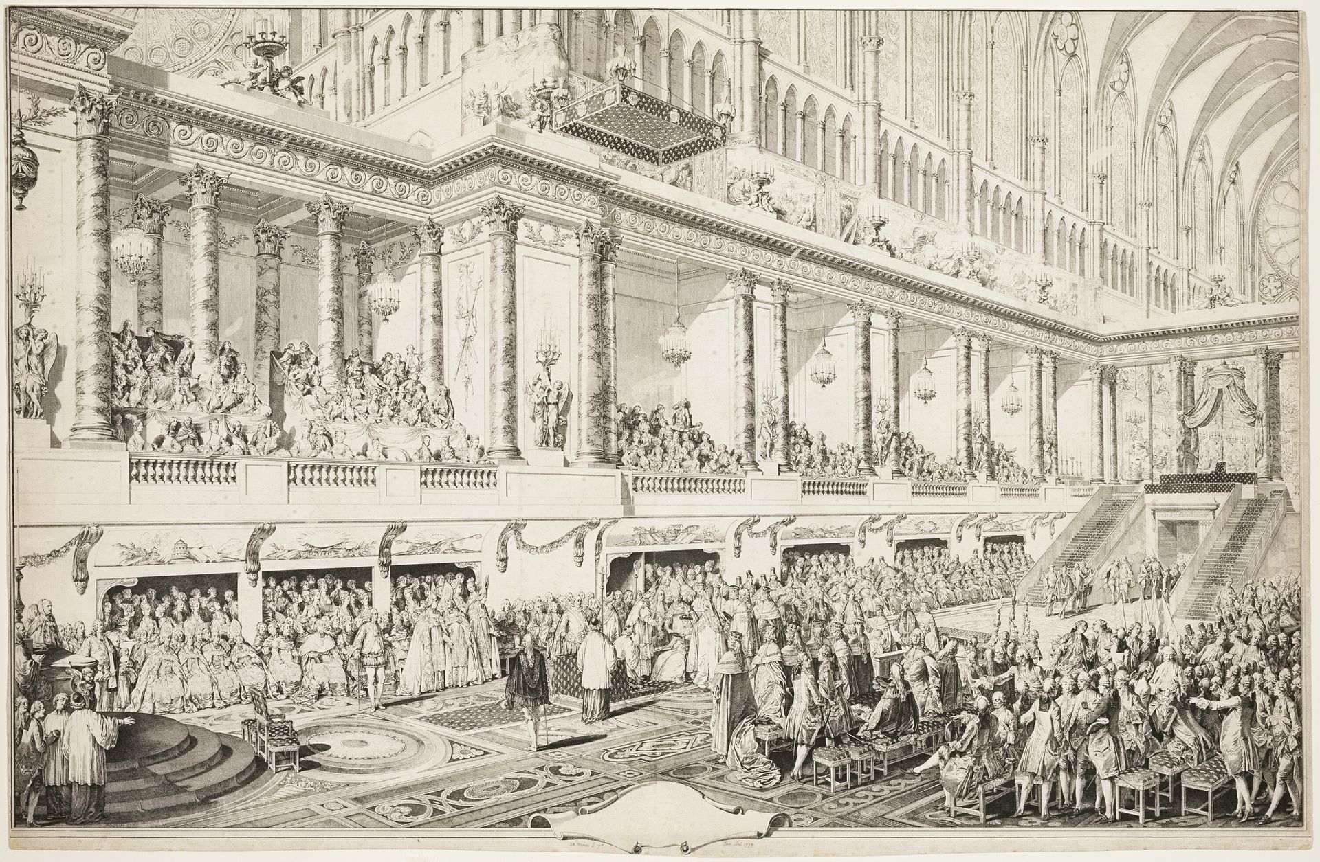 Oath of Louis XVI at his Investiture by Jean Michel Moreau the Younger