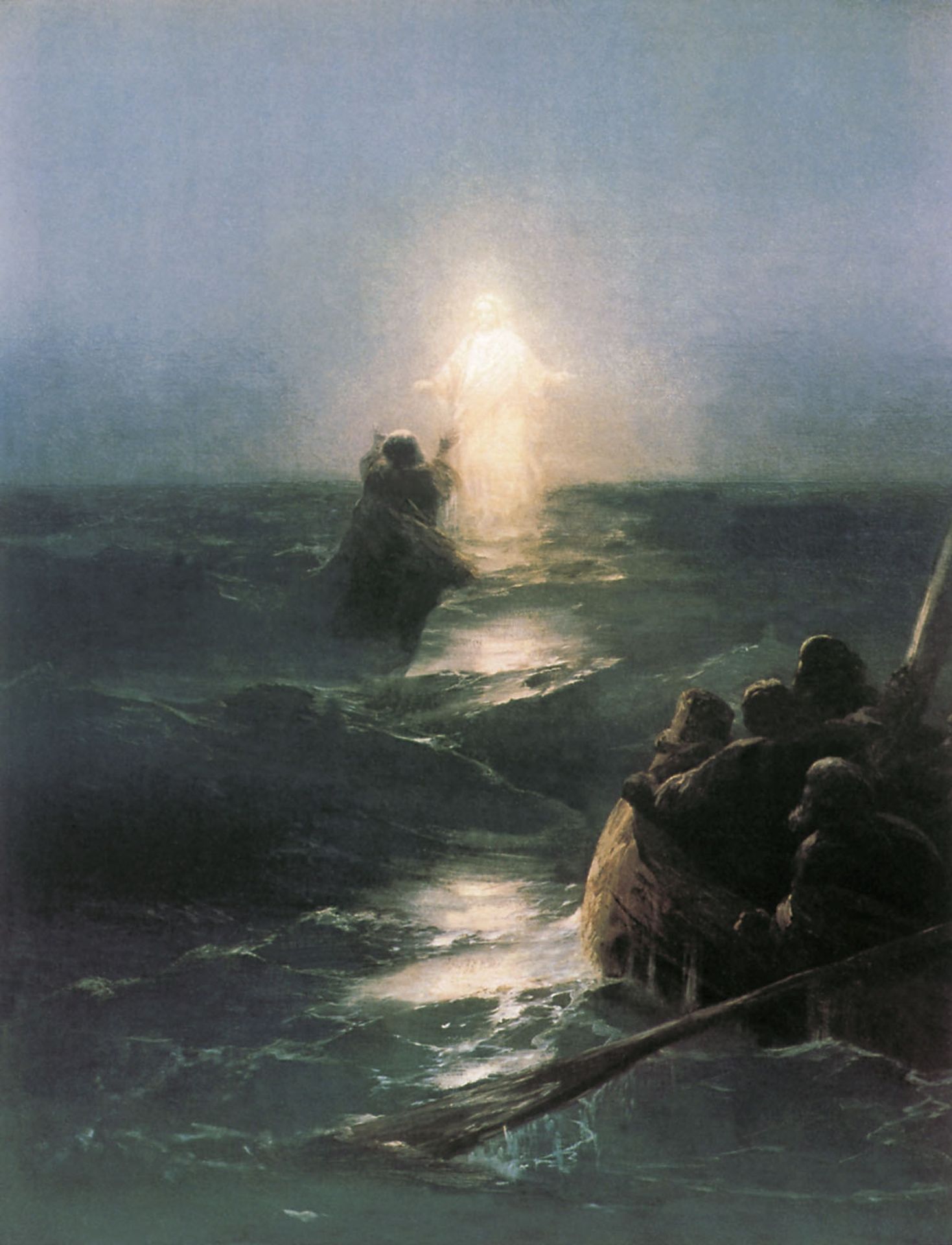 Jesus walks on water by Ivan Konstantinovich Aivazovsky