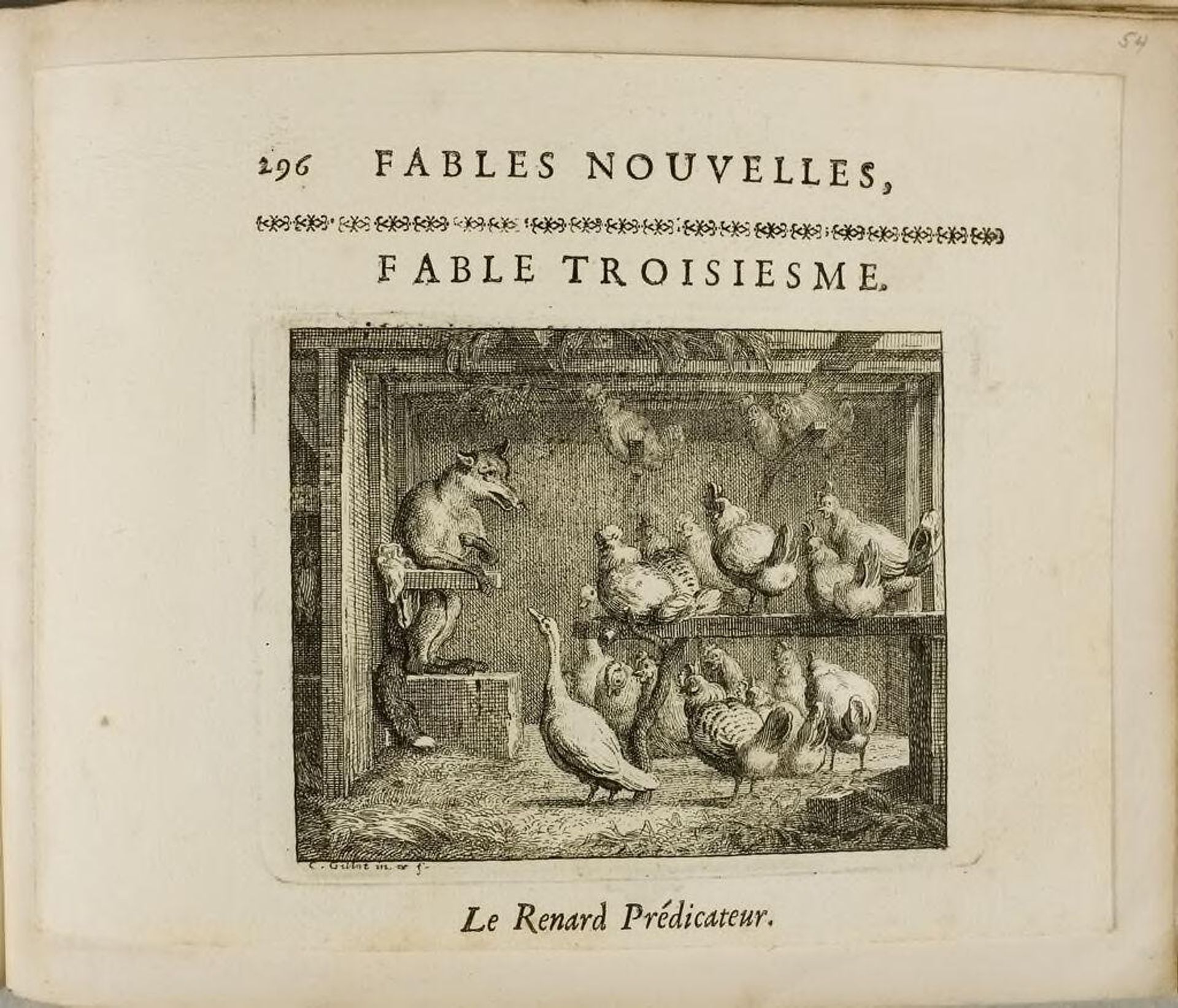 The Preacher Fox by Claude Gillot