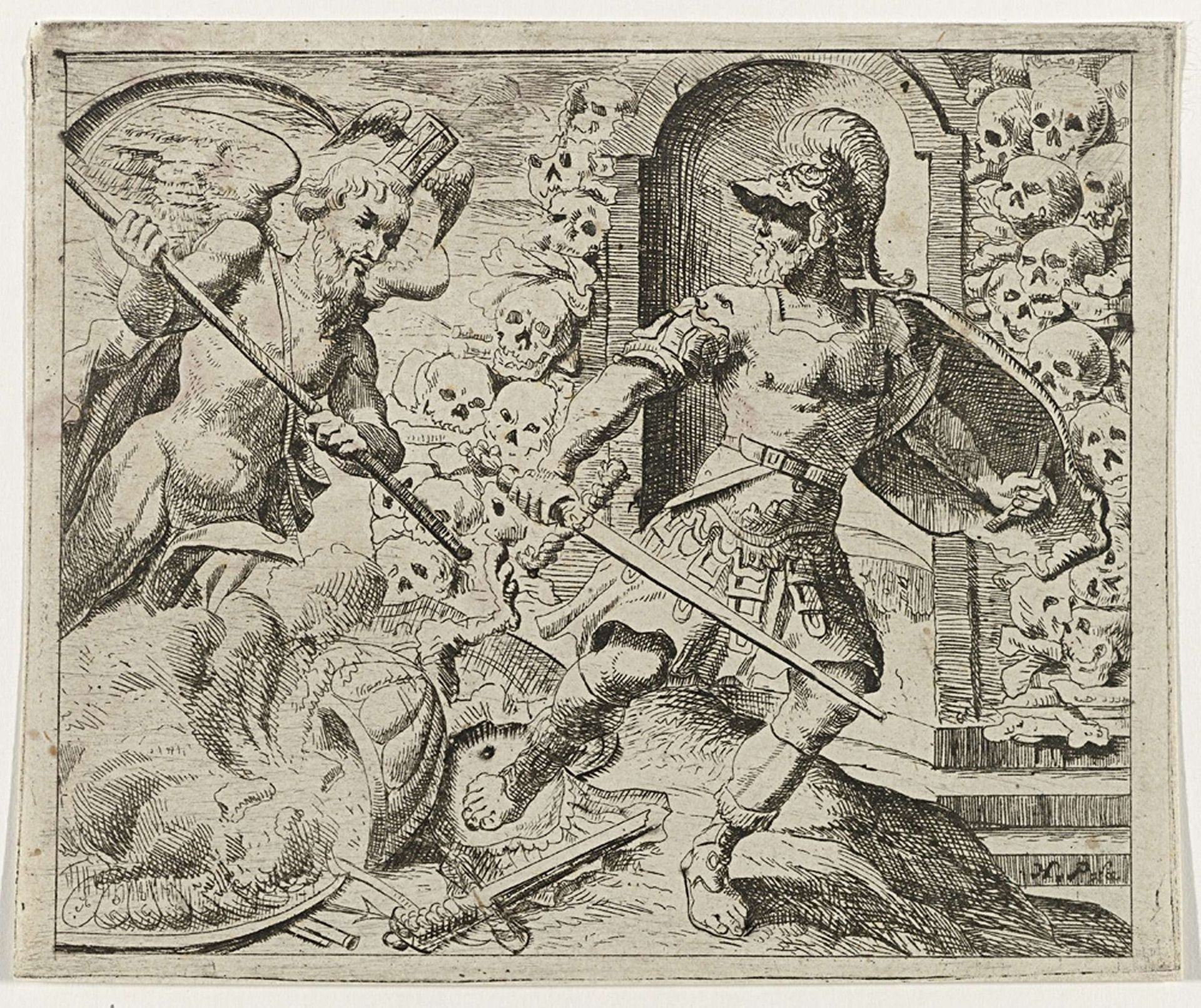 De Tijd jaagt op een soldaat by Hendrik Pola