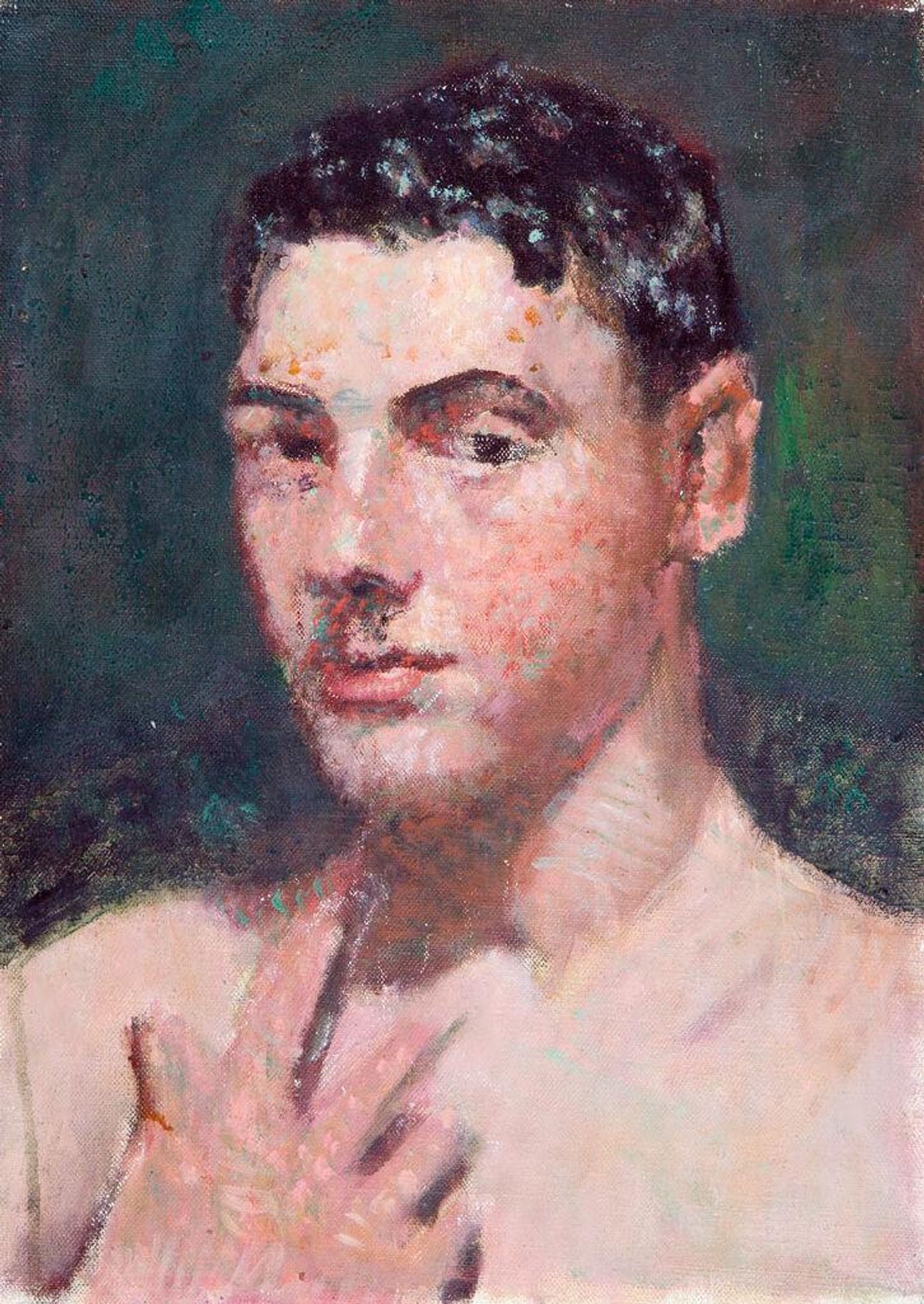 Portrait of a Young Man, Hand on Chest by Denman Waldo Ross