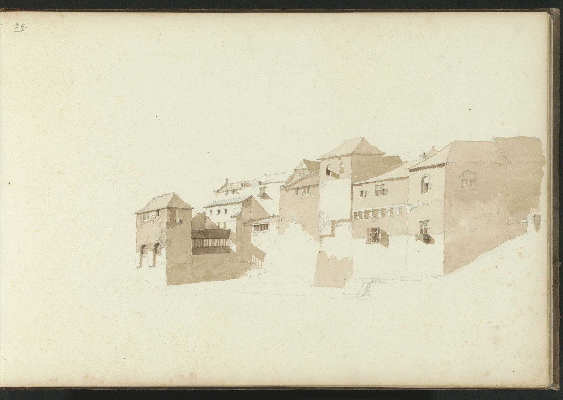 Rij huizen by Kasparus Karsen