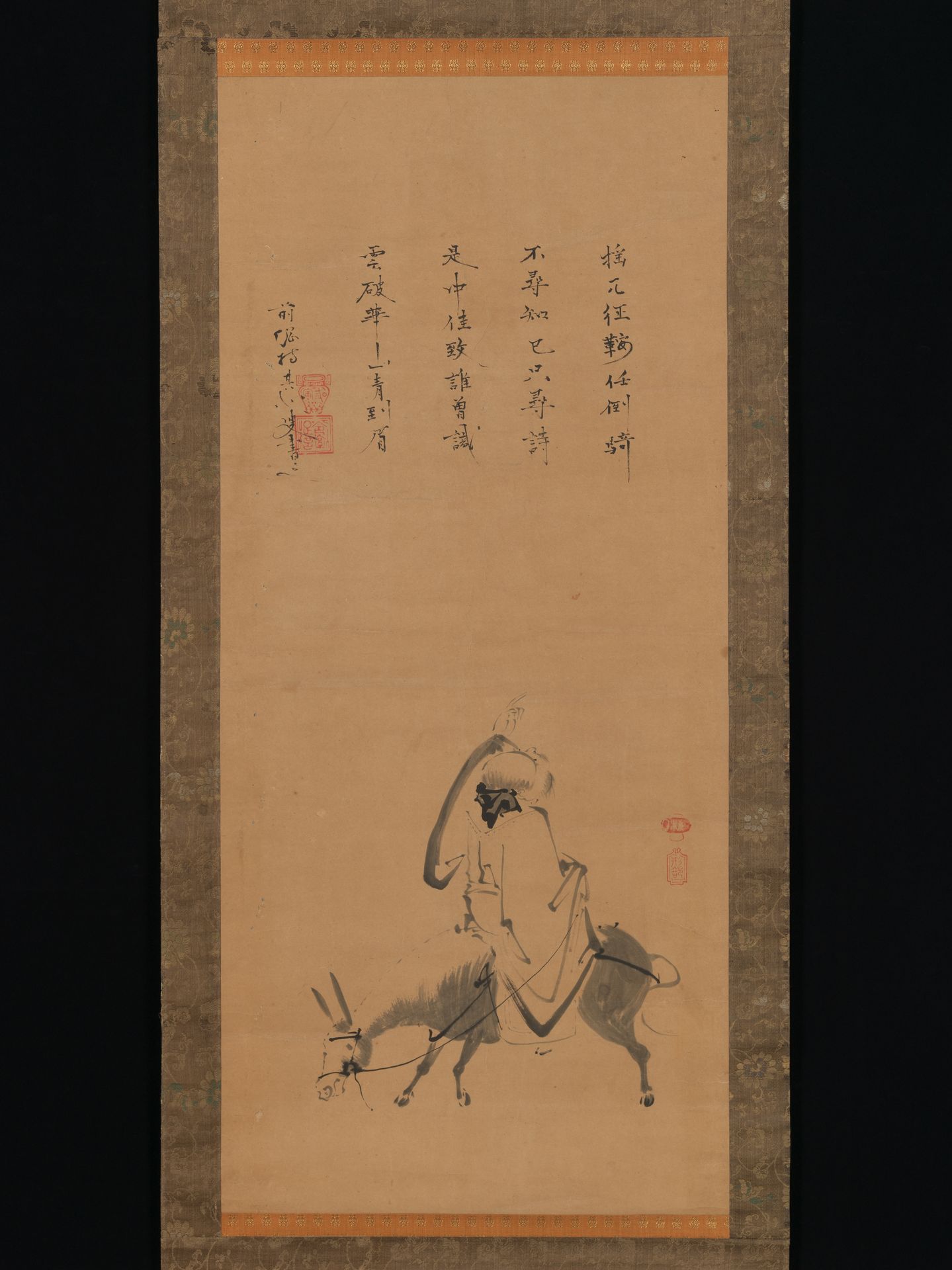 The Chinese Poet Pan Lang on a Donkey by Kano Kōya