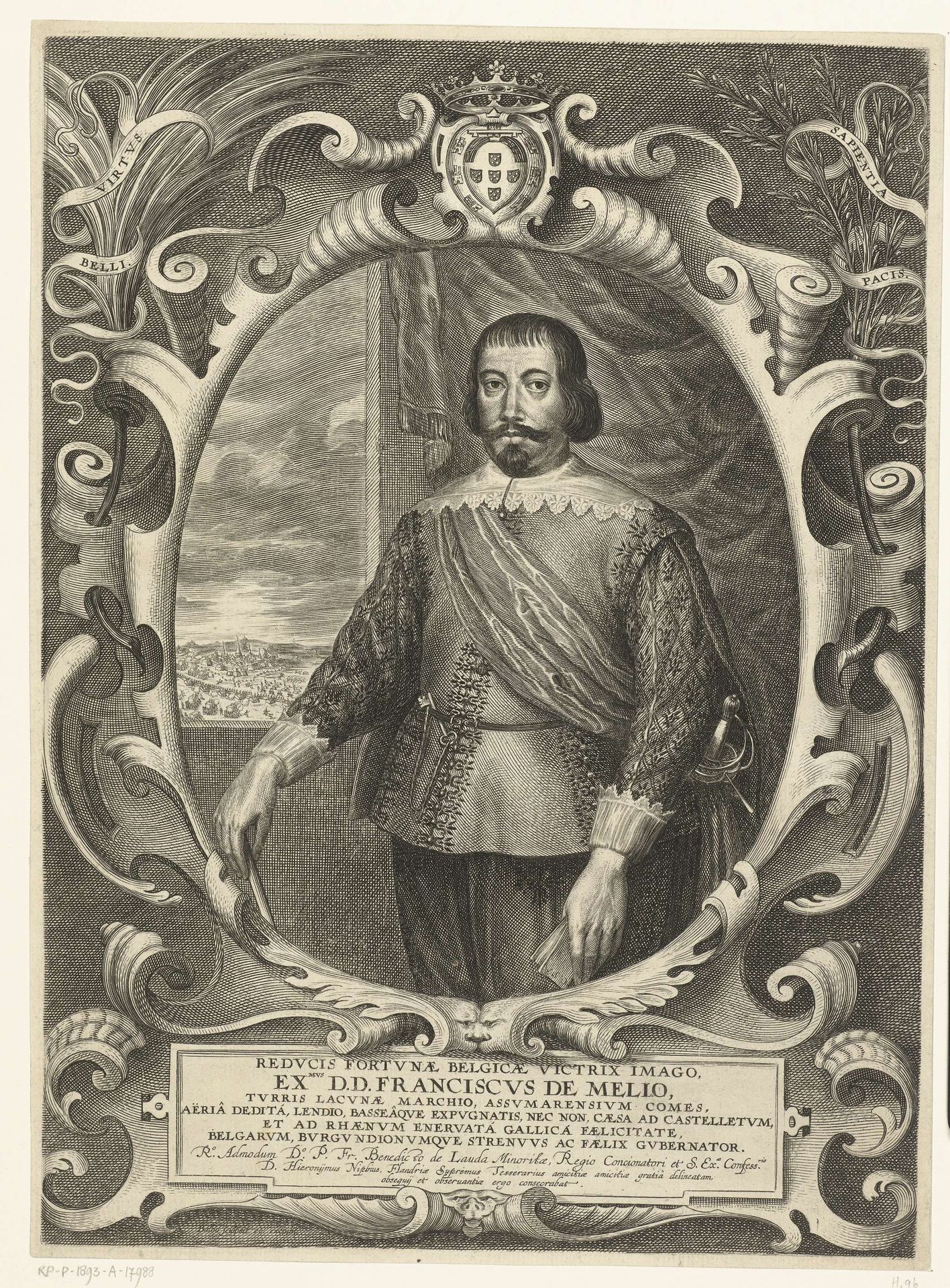 Portret van Francisco de Melo by Pieter de Bailliu