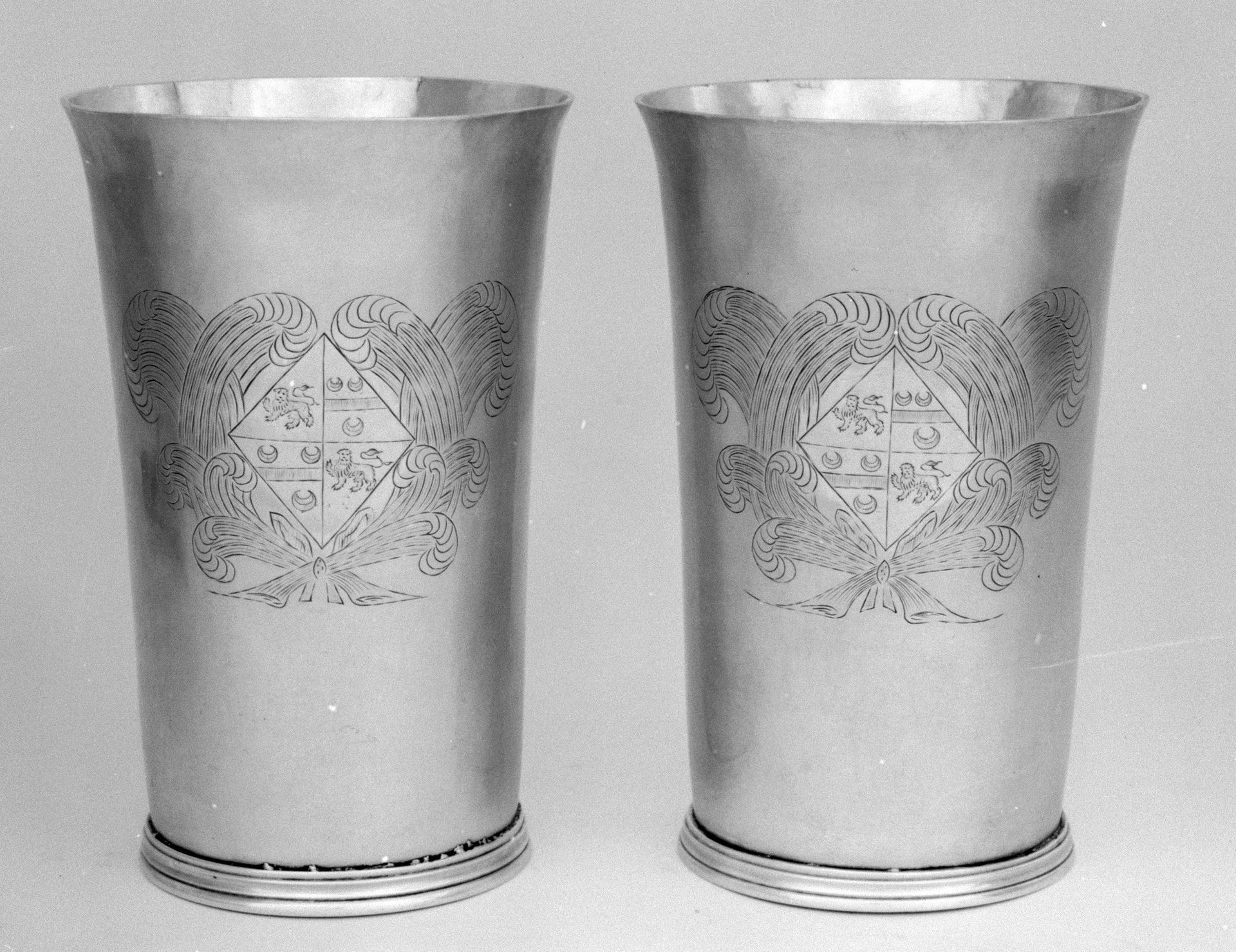 Pair of beakers by E. G., London