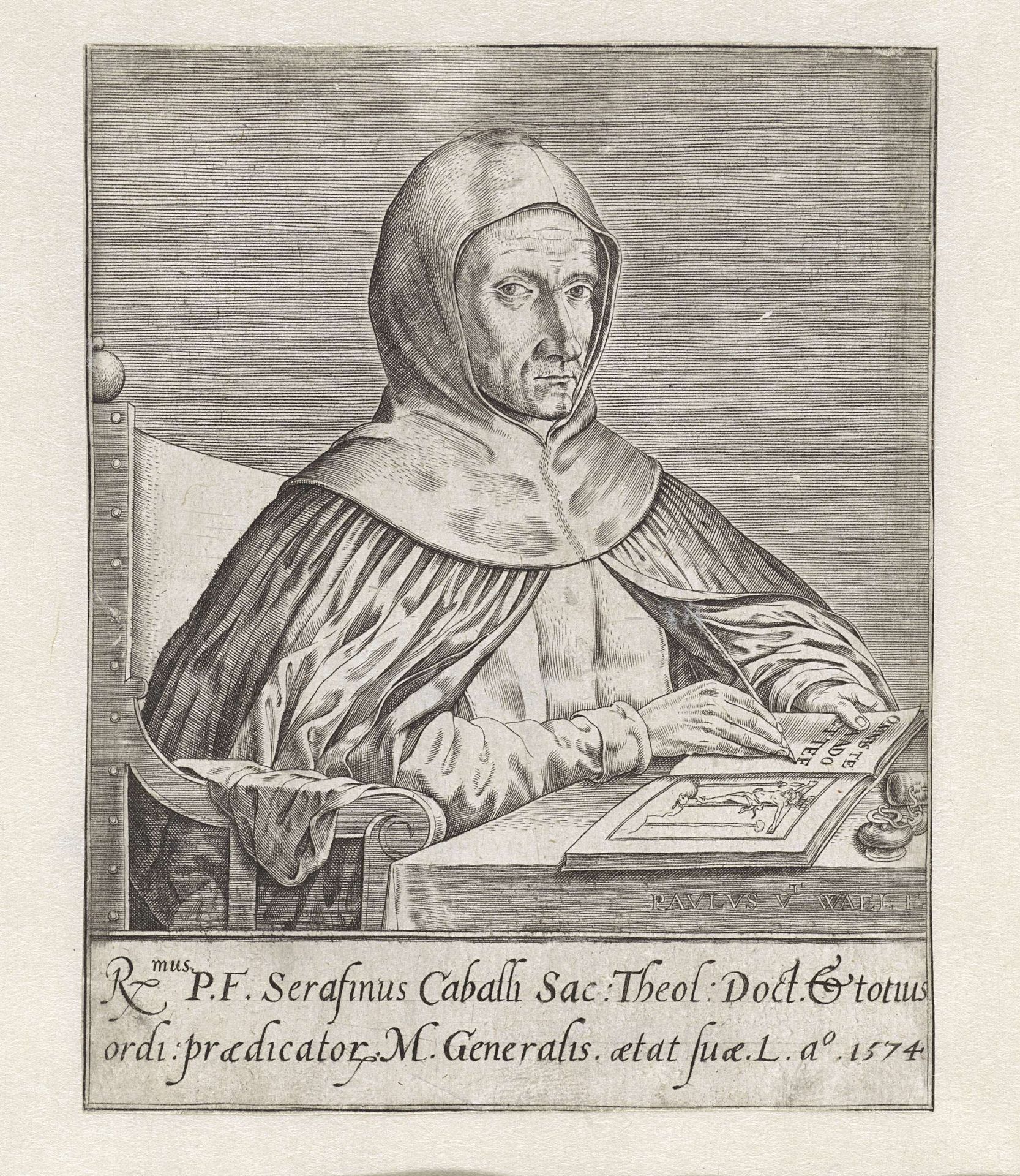 Portret van Serafinus Caballi by Paulus van Wtewael