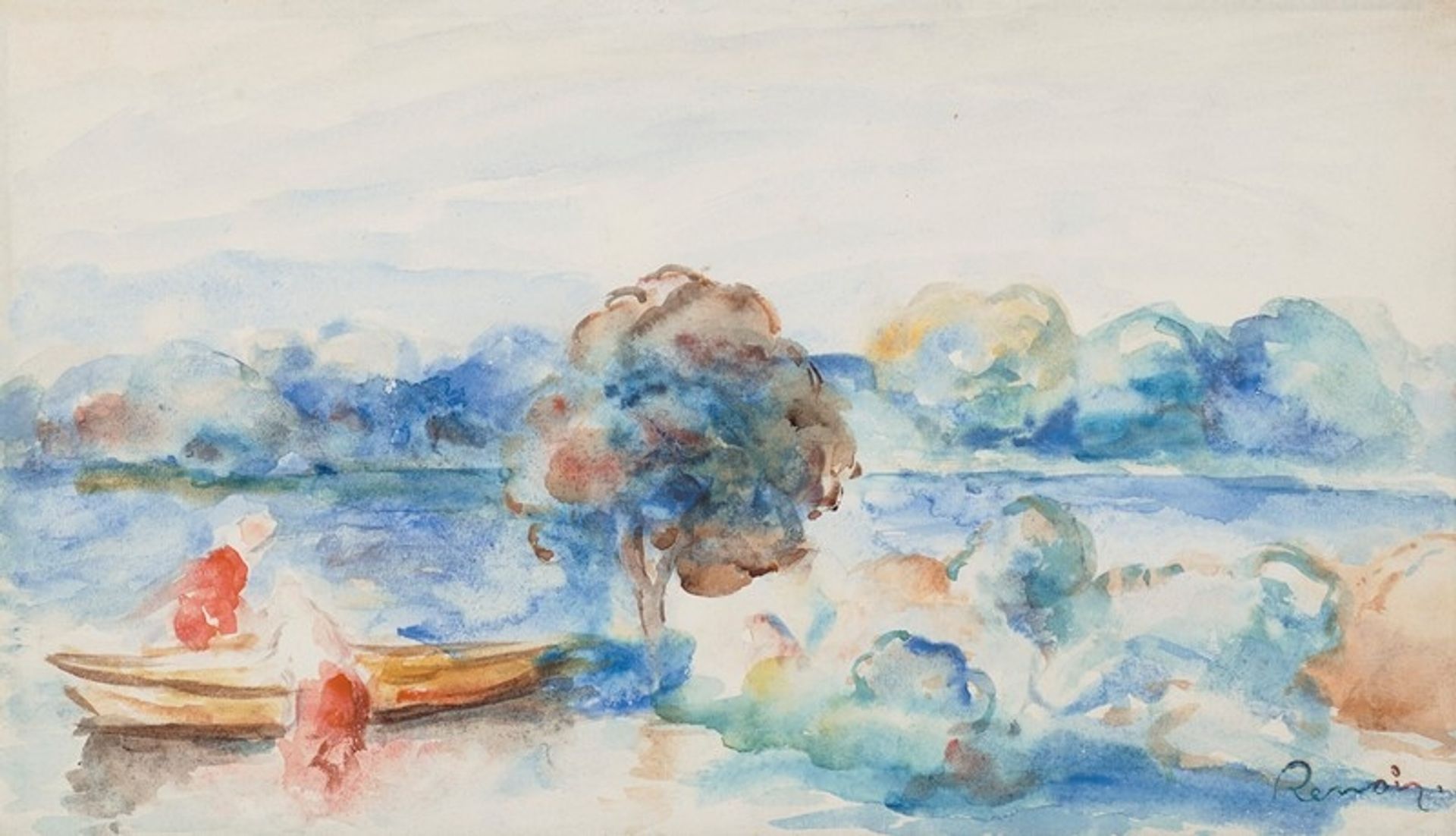 Au bord de l’eau by Pierre-Auguste Renoir
