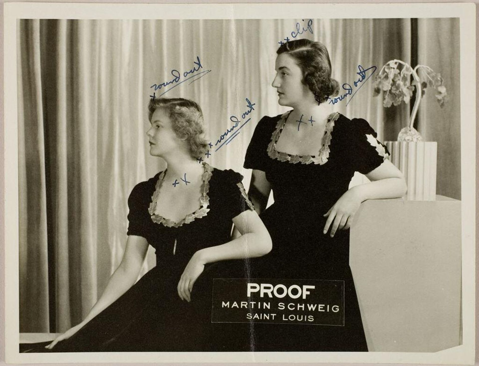 Untitled (portrait of two women in matching dresses) by Martin Schweig