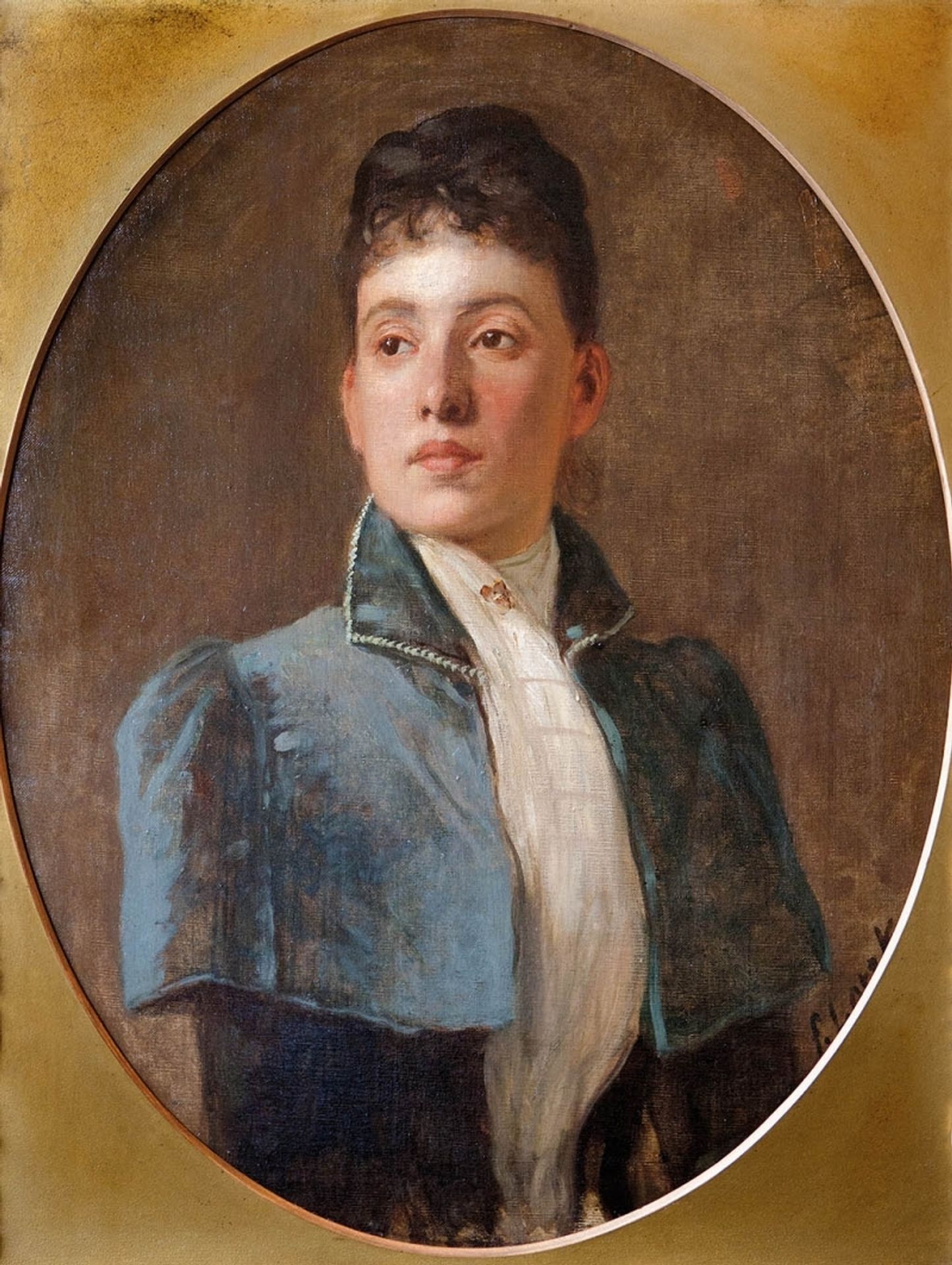 Portrait of Mrs Sándor by Károly Lotz