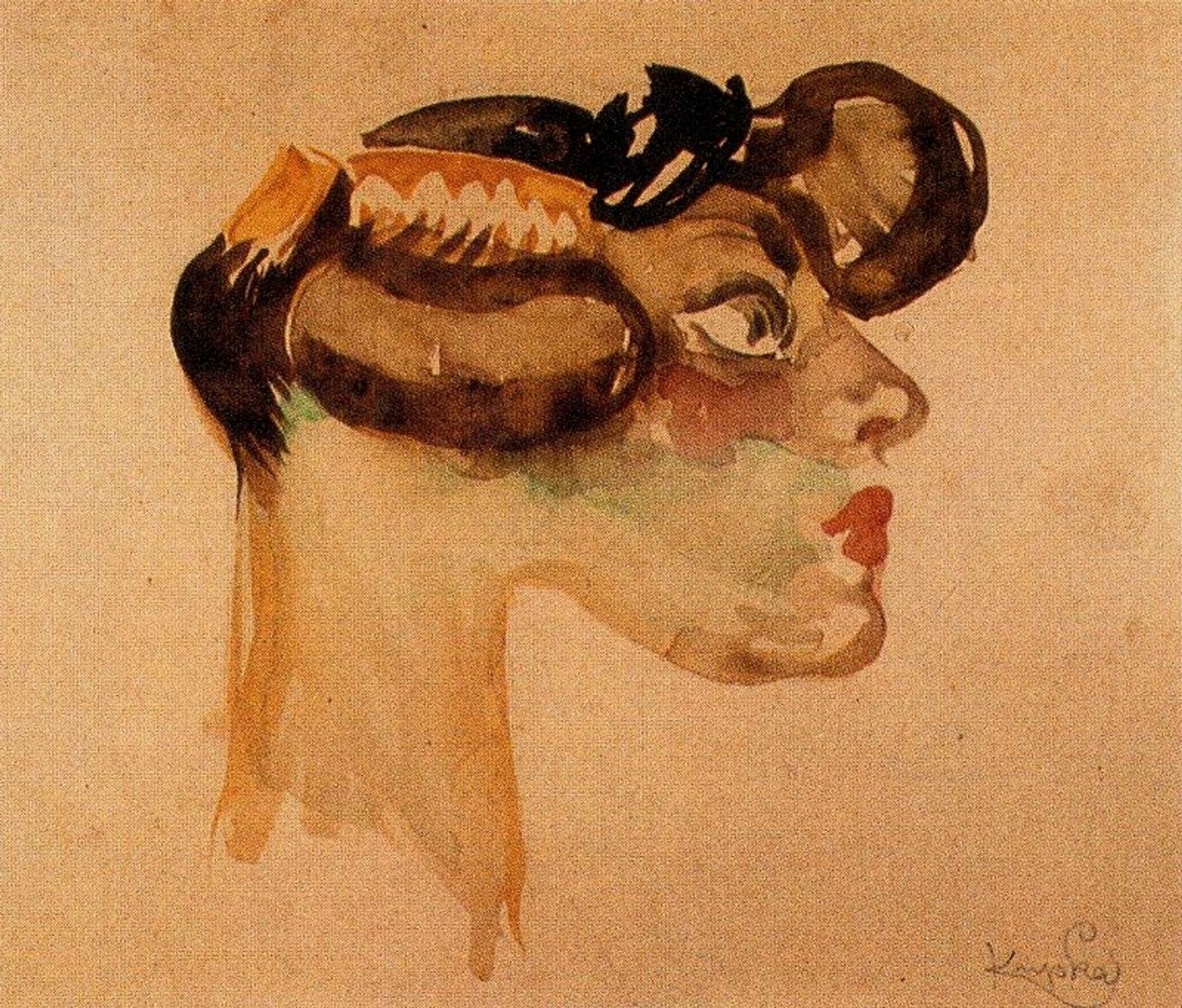 Head of slut by Frantisek Kupka