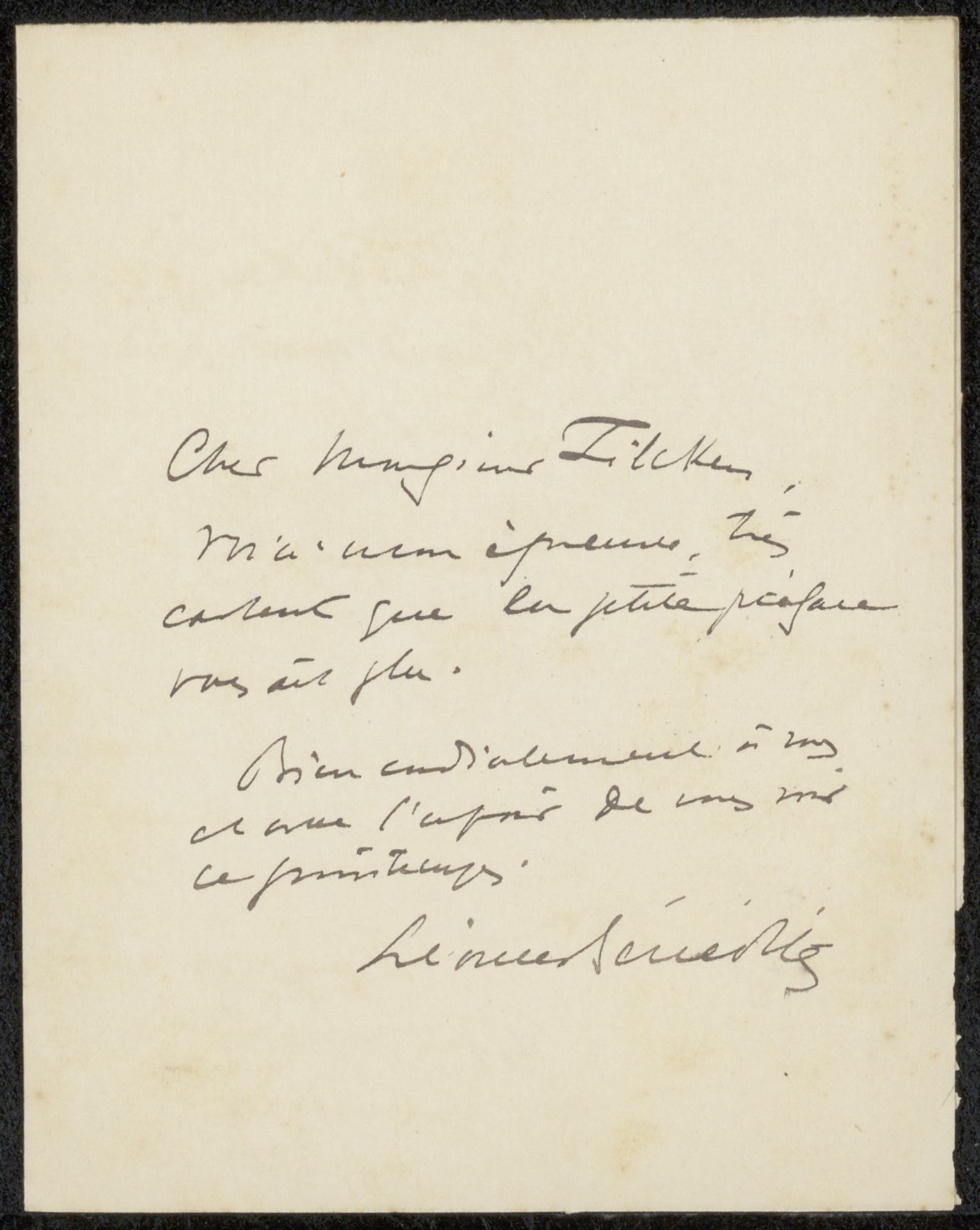 Brief aan Philip Zilcken by Léonce Bénédite