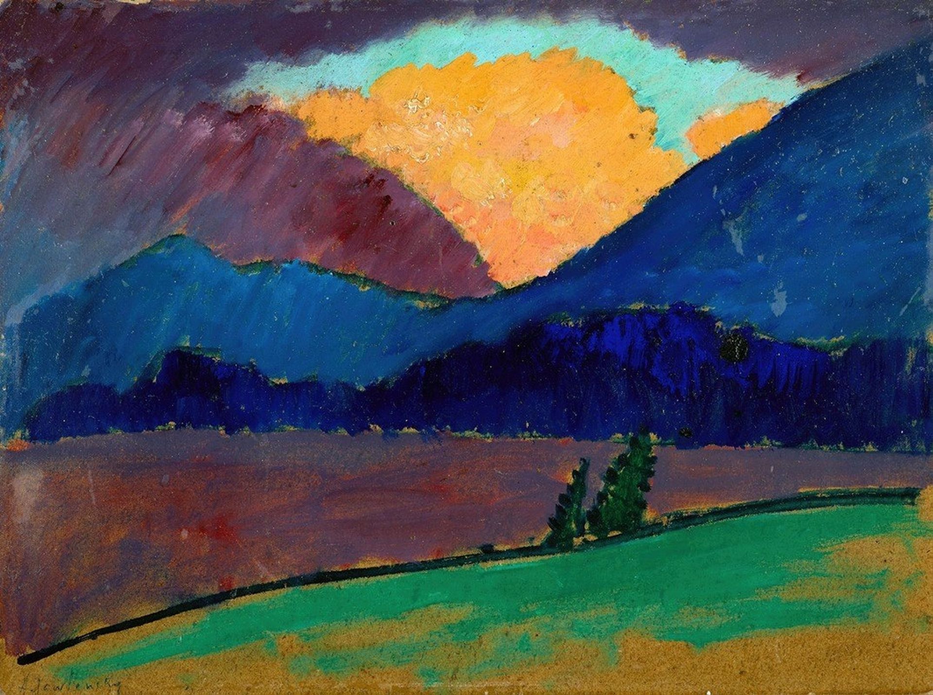 Summer evening in Murnau by Alexej von Jawlensky