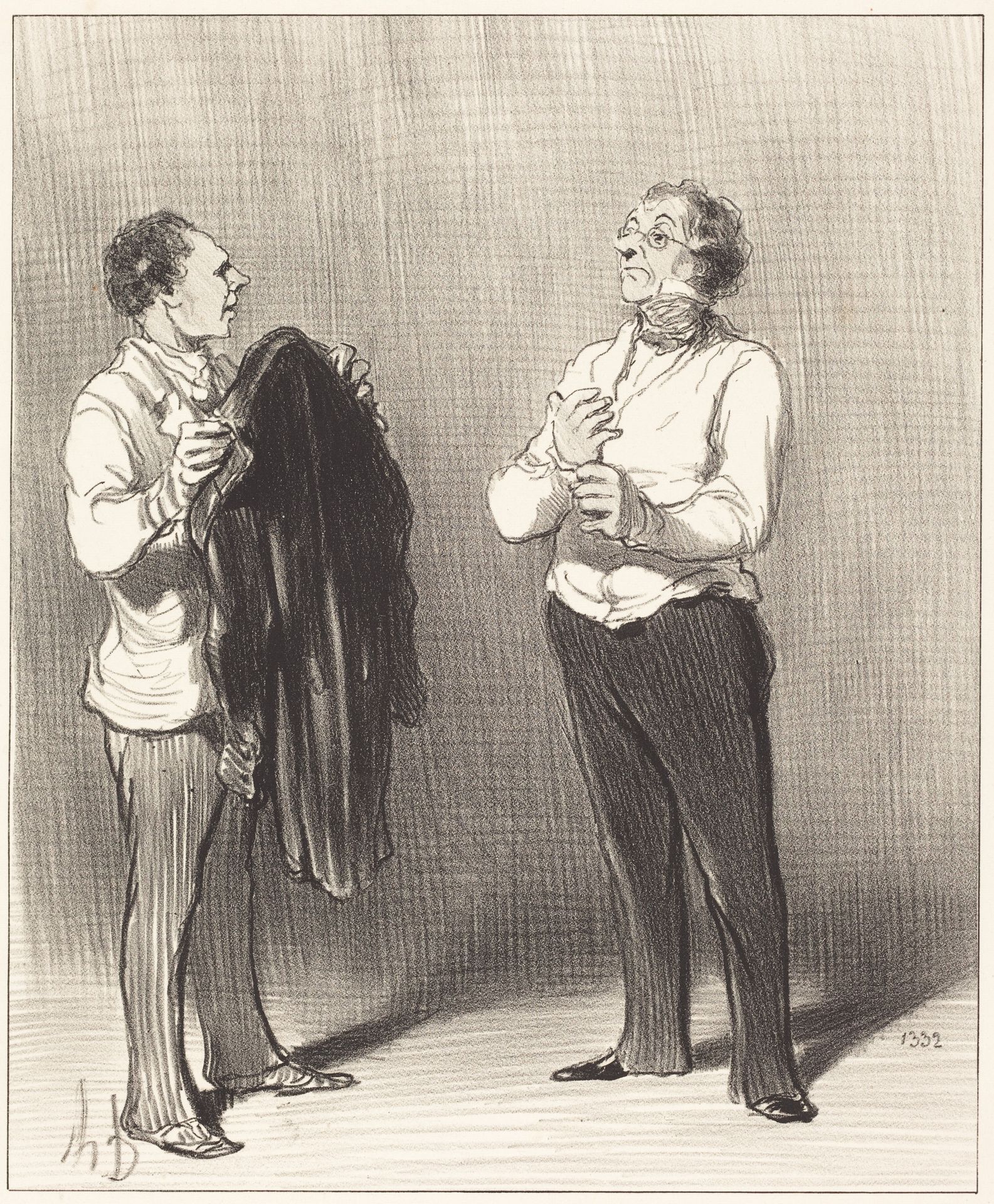 (Le Domestique) - Monsieur ferait bien... by Honoré Daumier