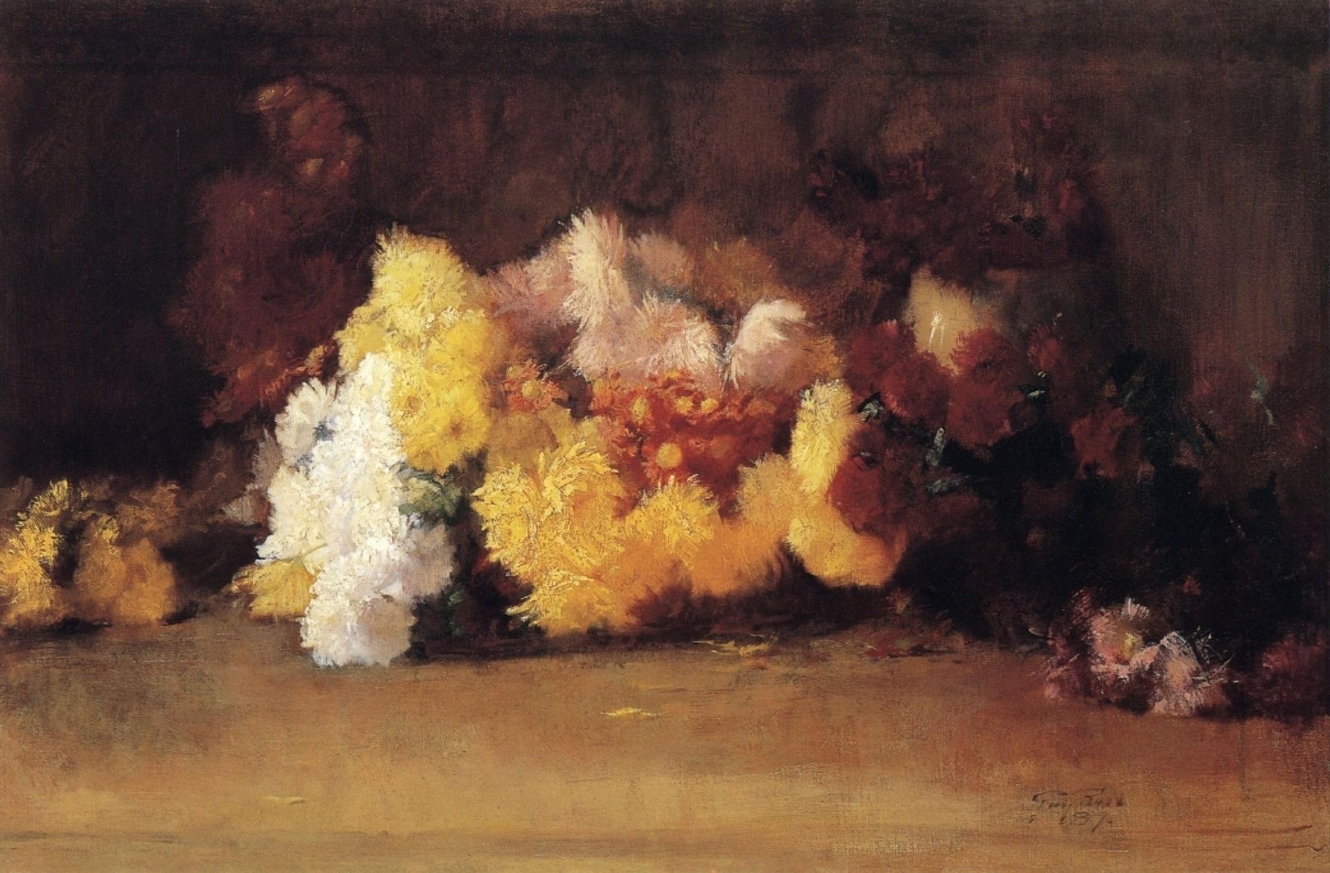 Chrysanthemums by Rose O'Neill