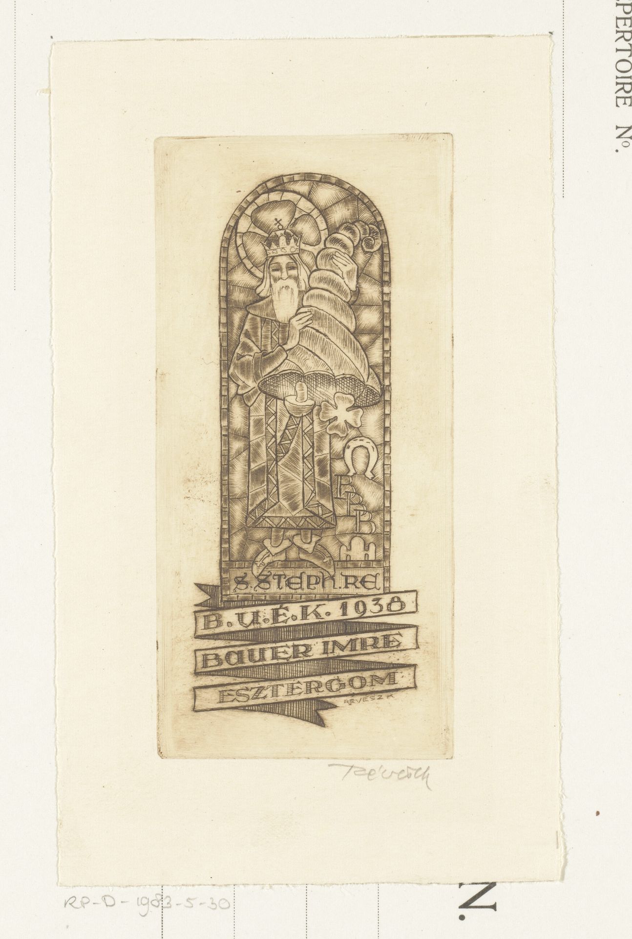 Nieuwjaarswens van Imre Bauer by Kornél Révész