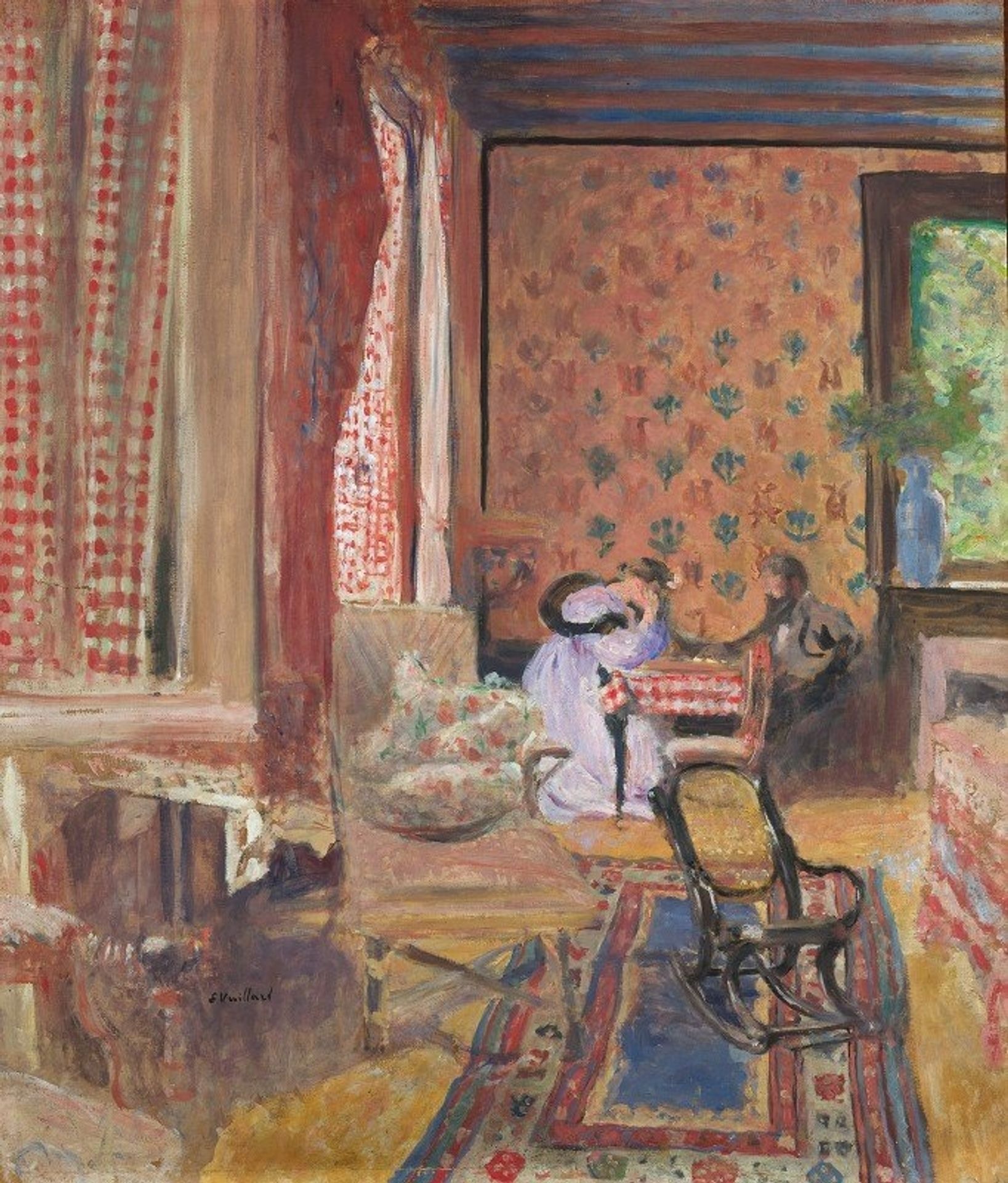 At the Board Game by Édouard Vuillard